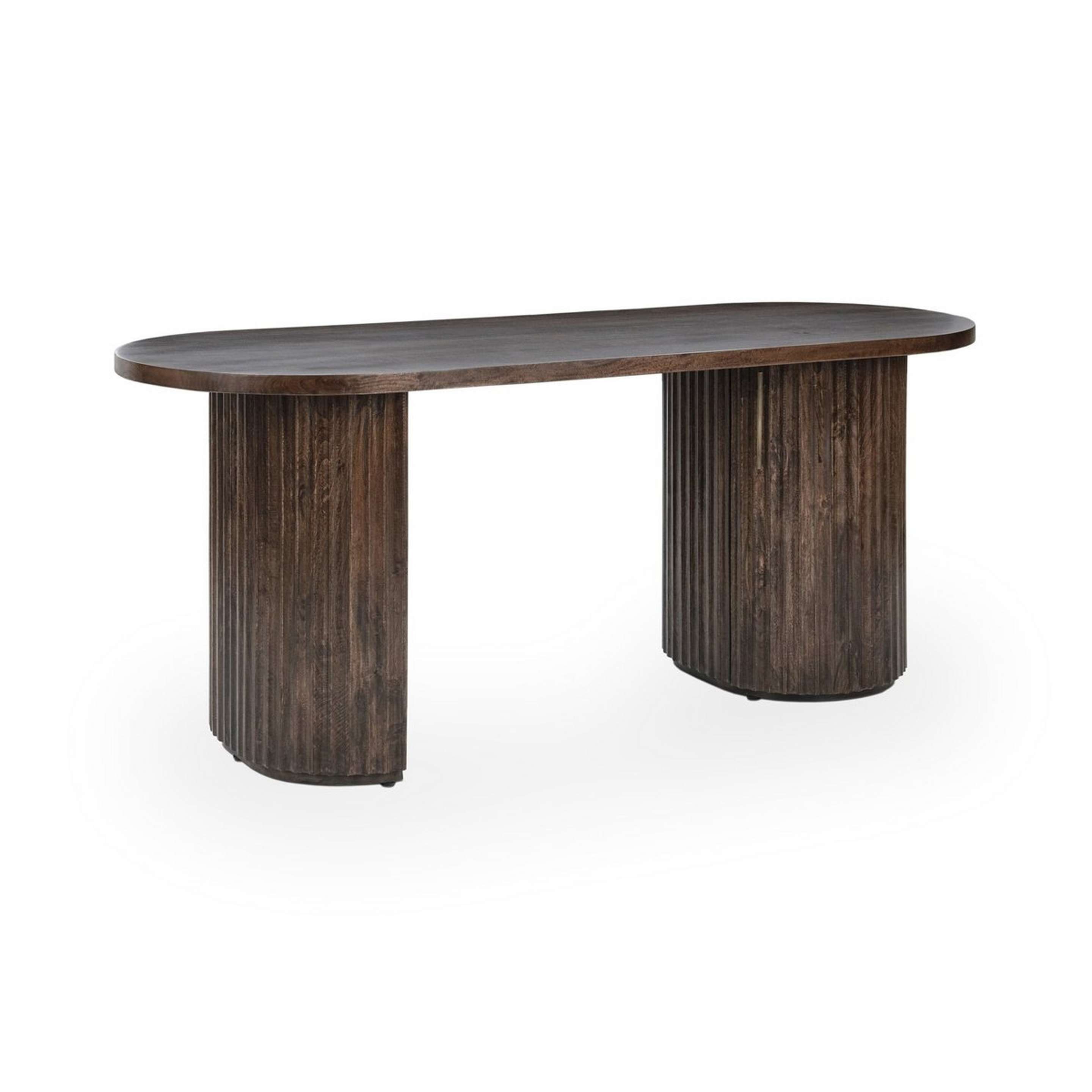 A Rickenbach Desk with Dark Wood color