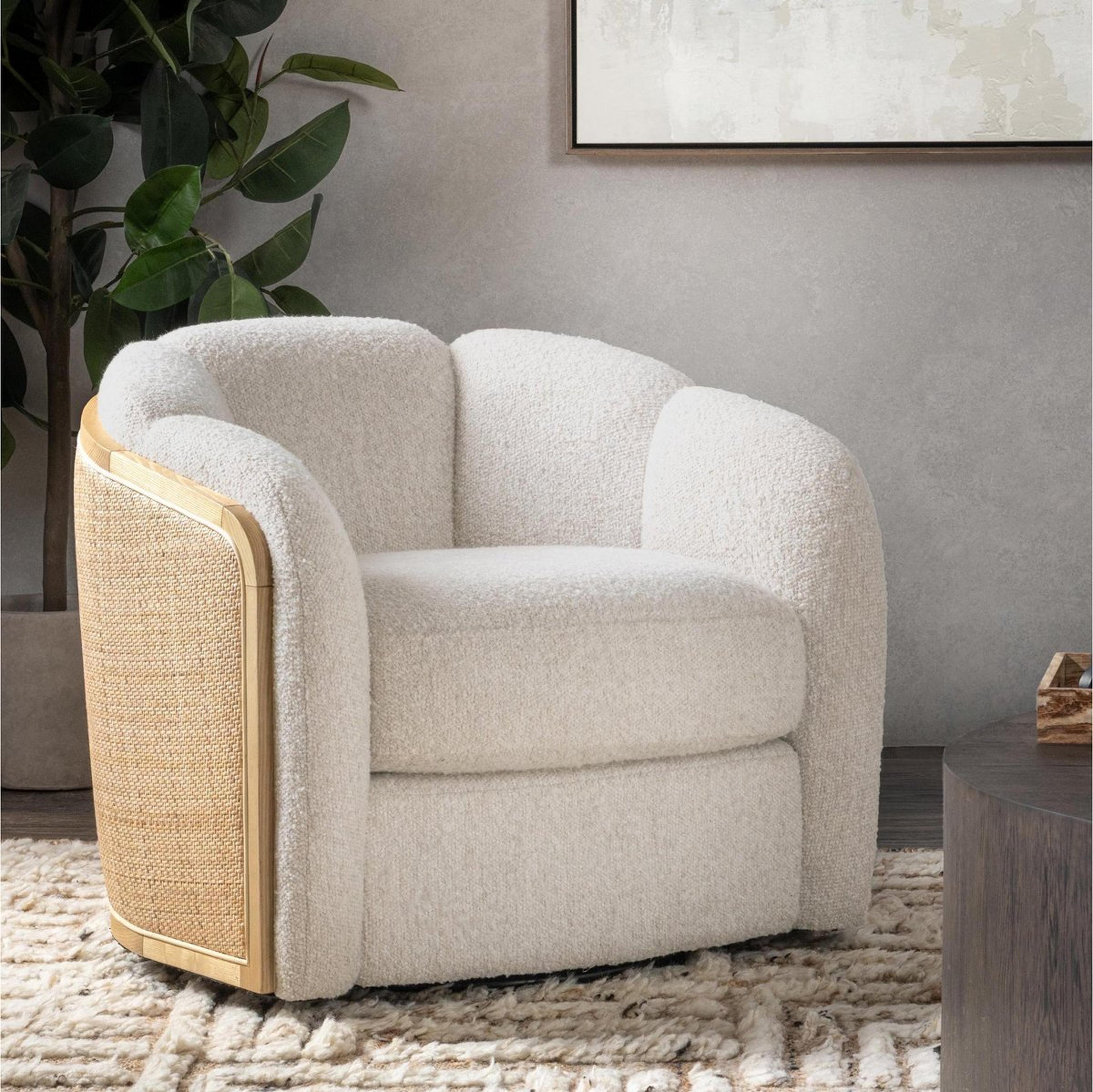 A Westenra Swivel Chair with Beige / Tan color