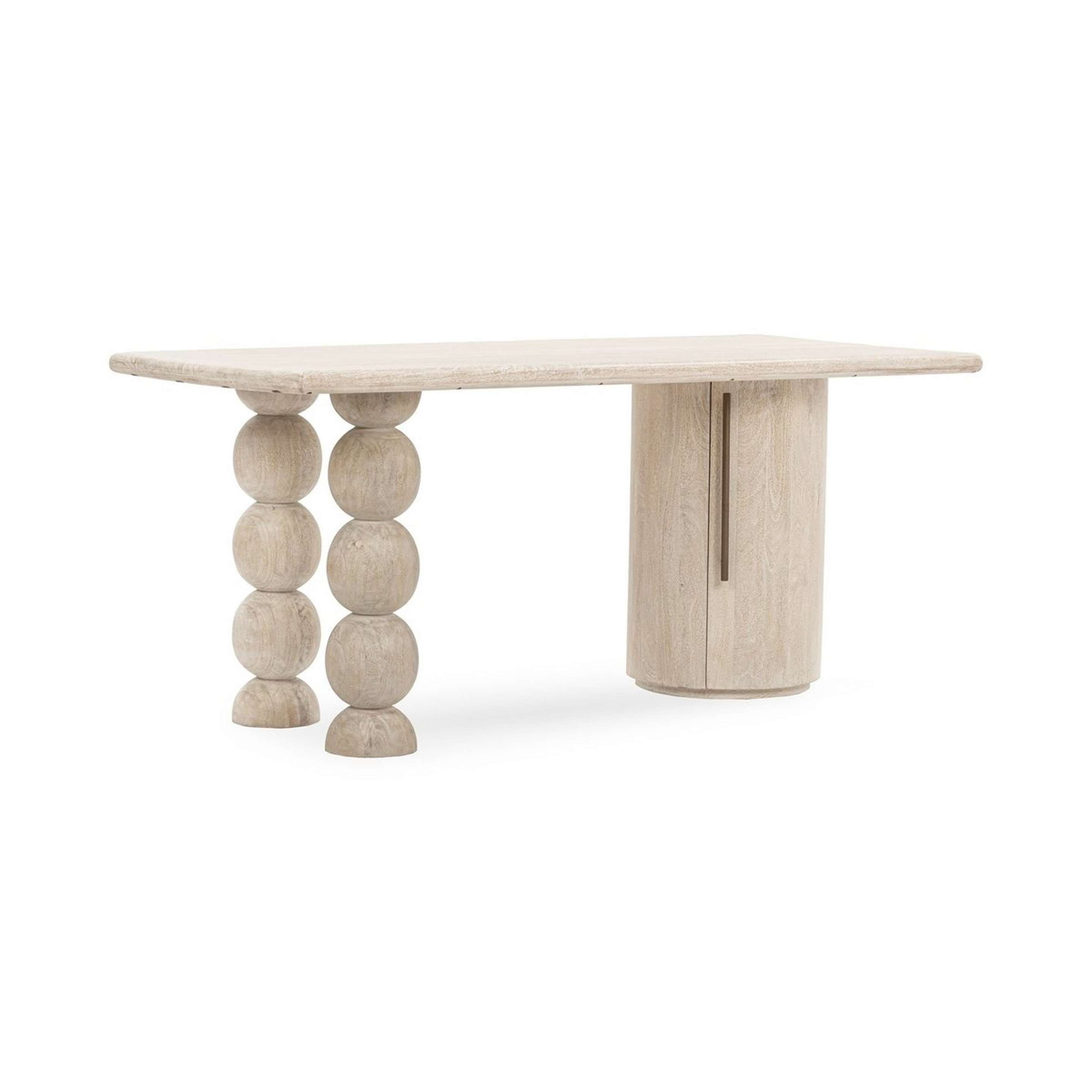 A Zyllian Desk with Cream Stained Wood color