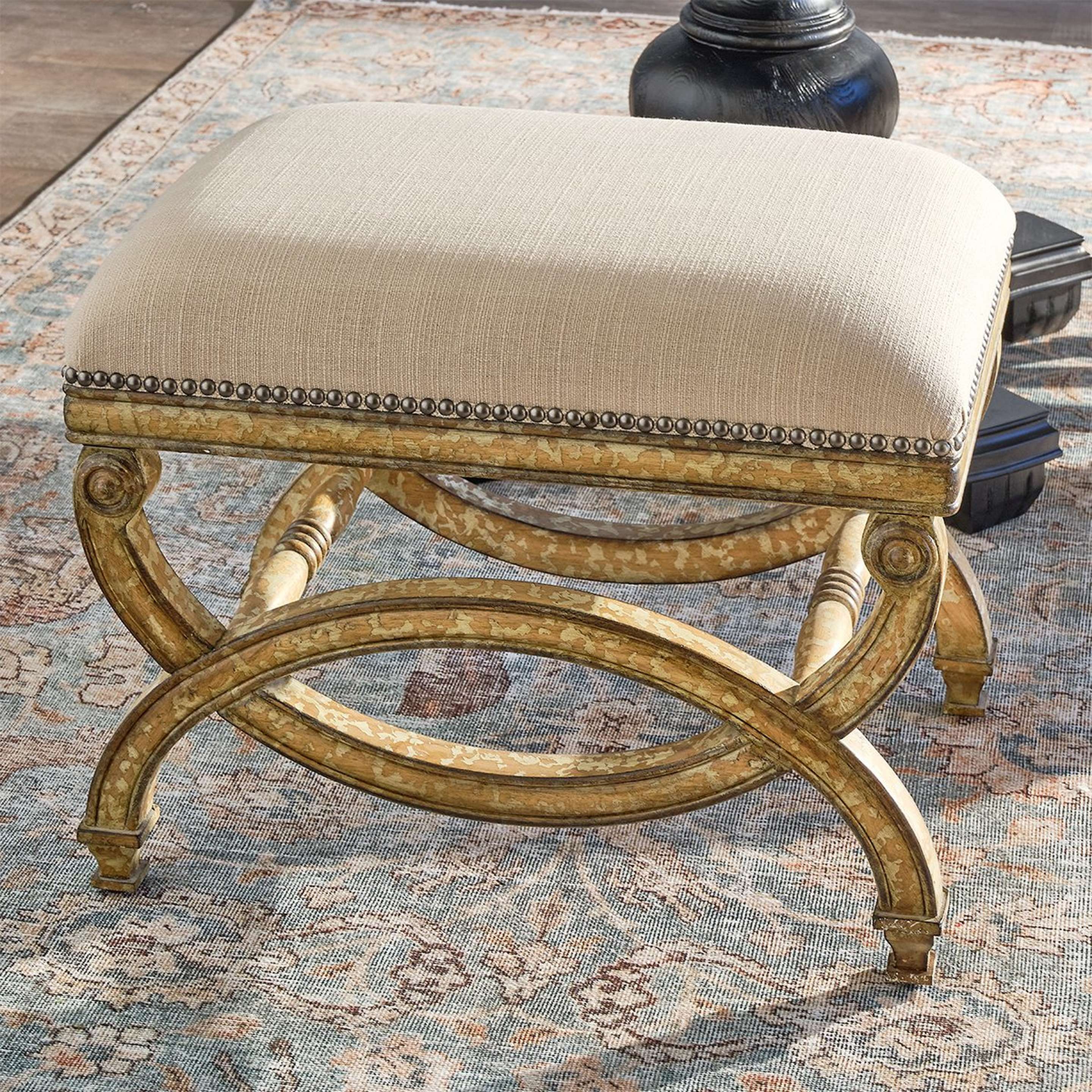 A Claude X-Bench with Beige / Antiqued Almond color