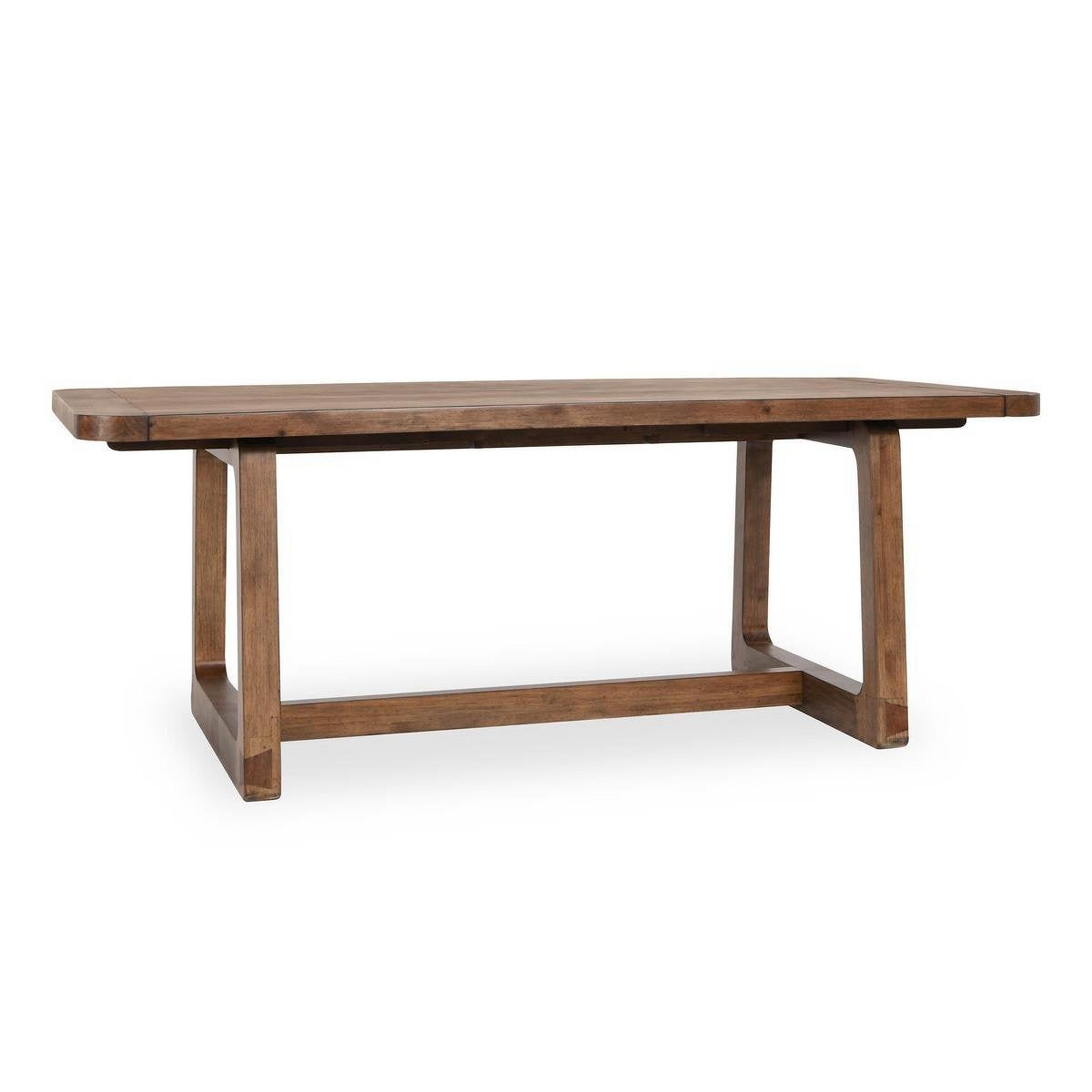 A Aschen Dining Table with Brown Pinewood color