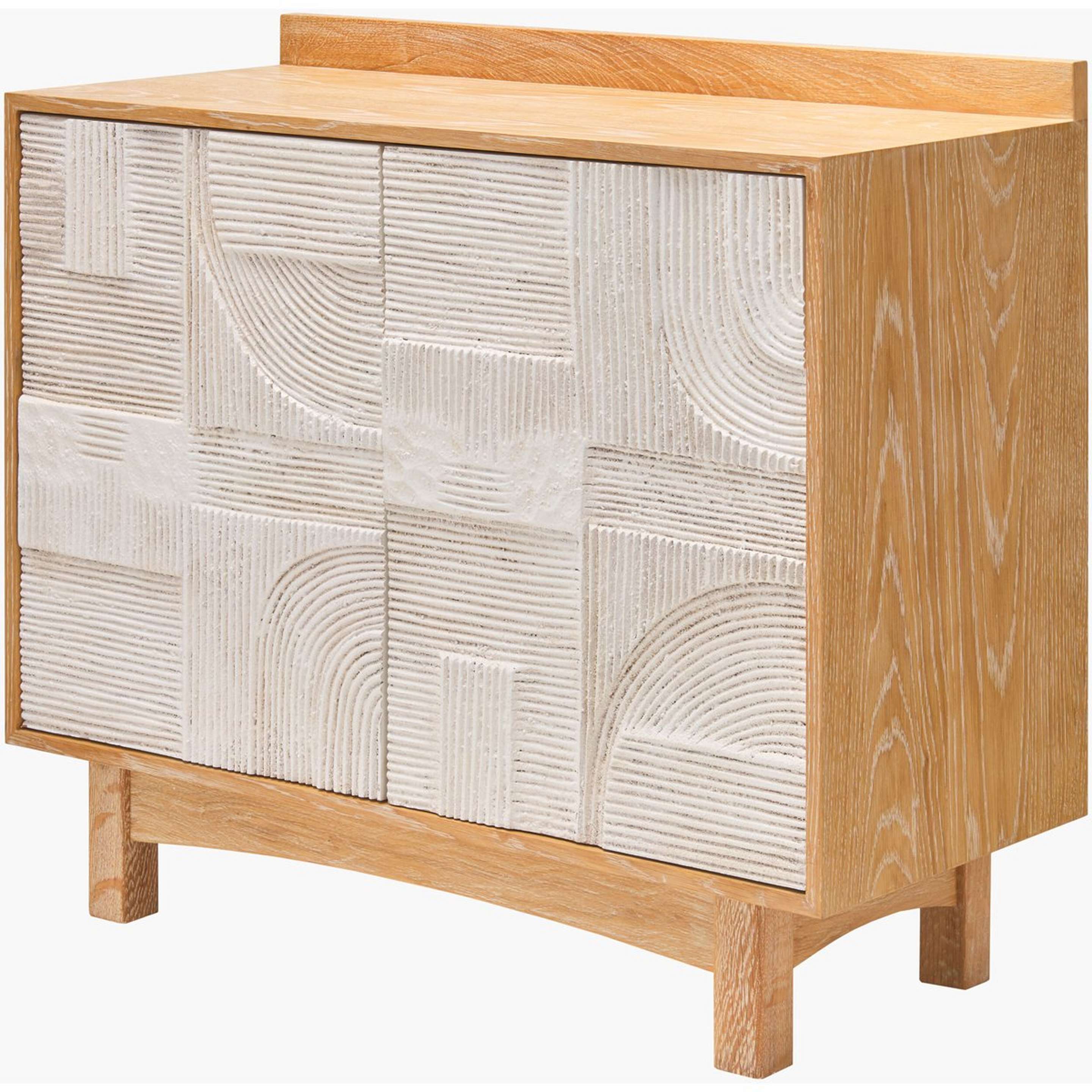 A Selynne Accent Cabinet with Washed Wood / Plaster White color