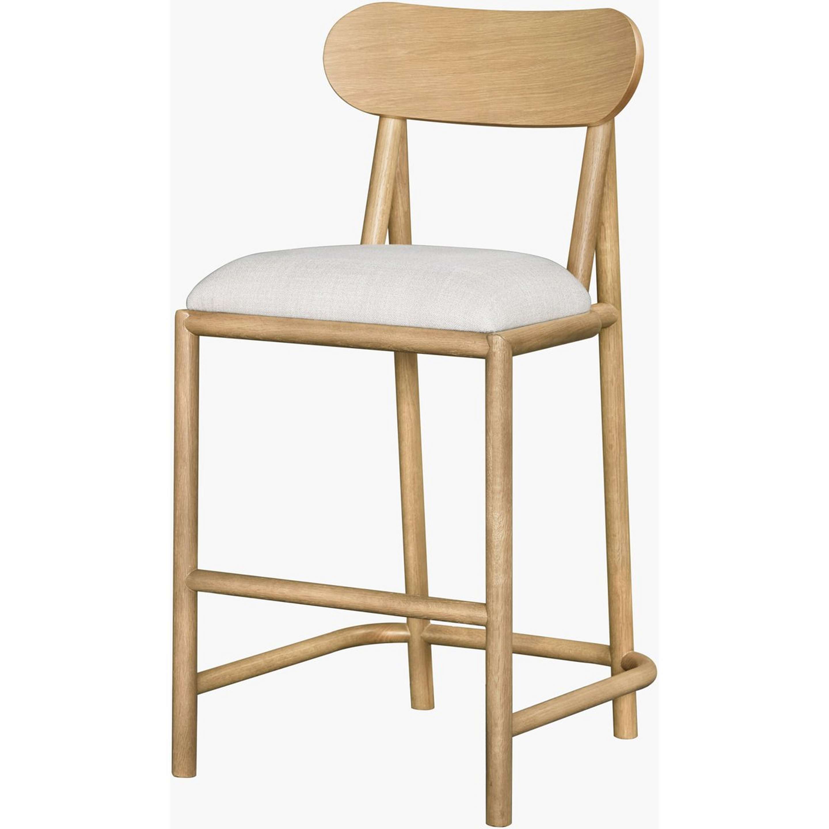 A Landon Counter Stool with Wood / White color