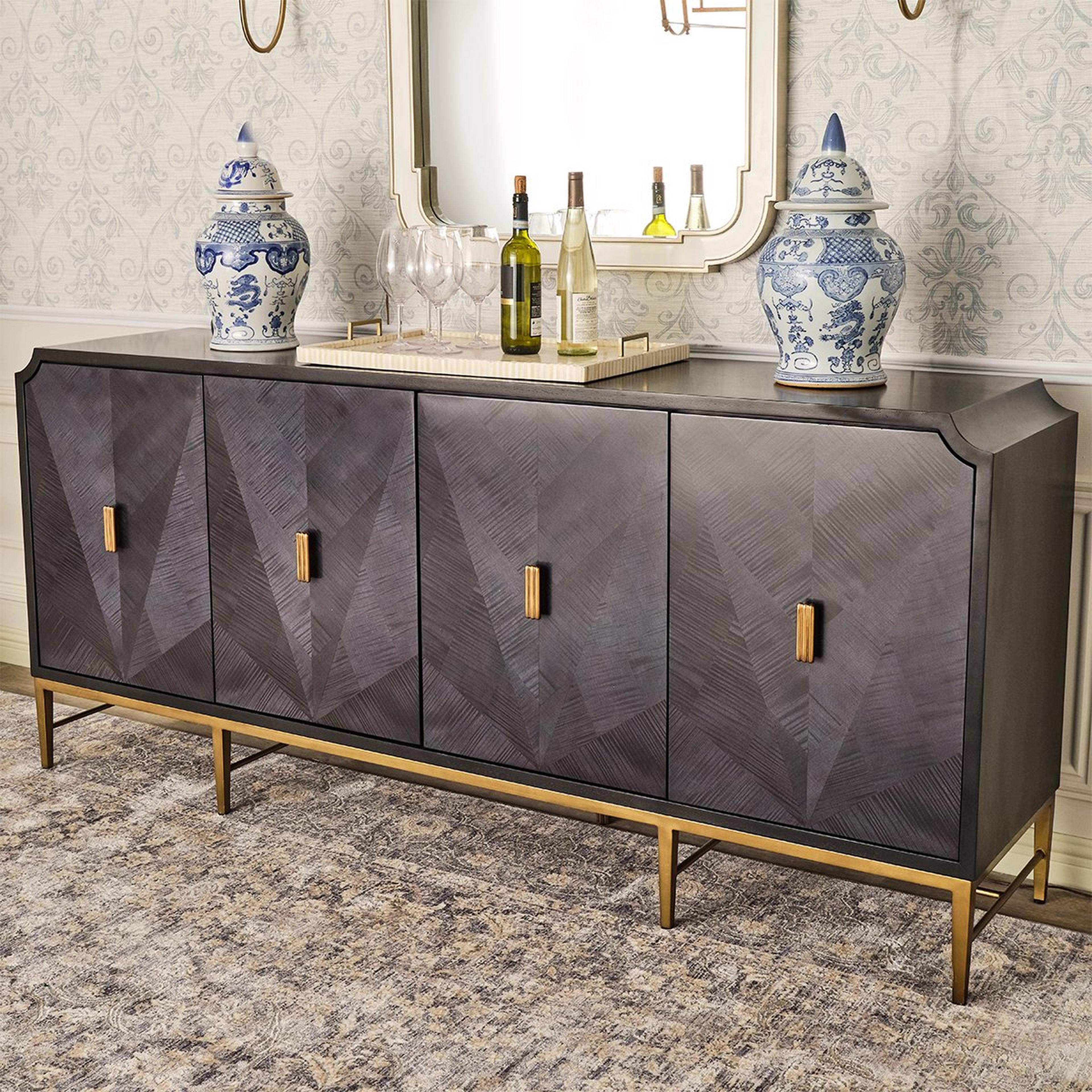 A Dalma Buffet with Dark Sapphire color