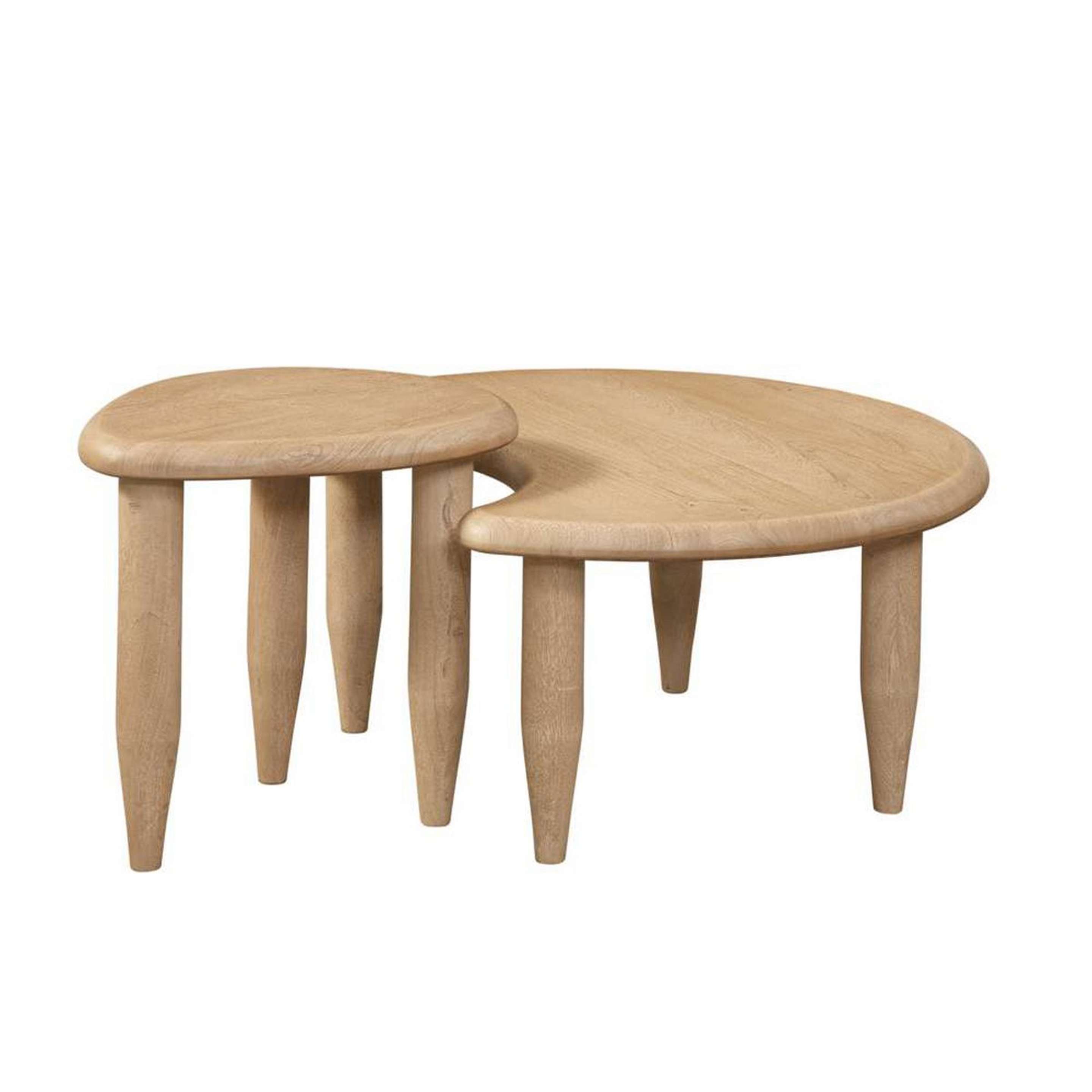 A Darlette Nesting Tables - Set of 2 with Light Wood color