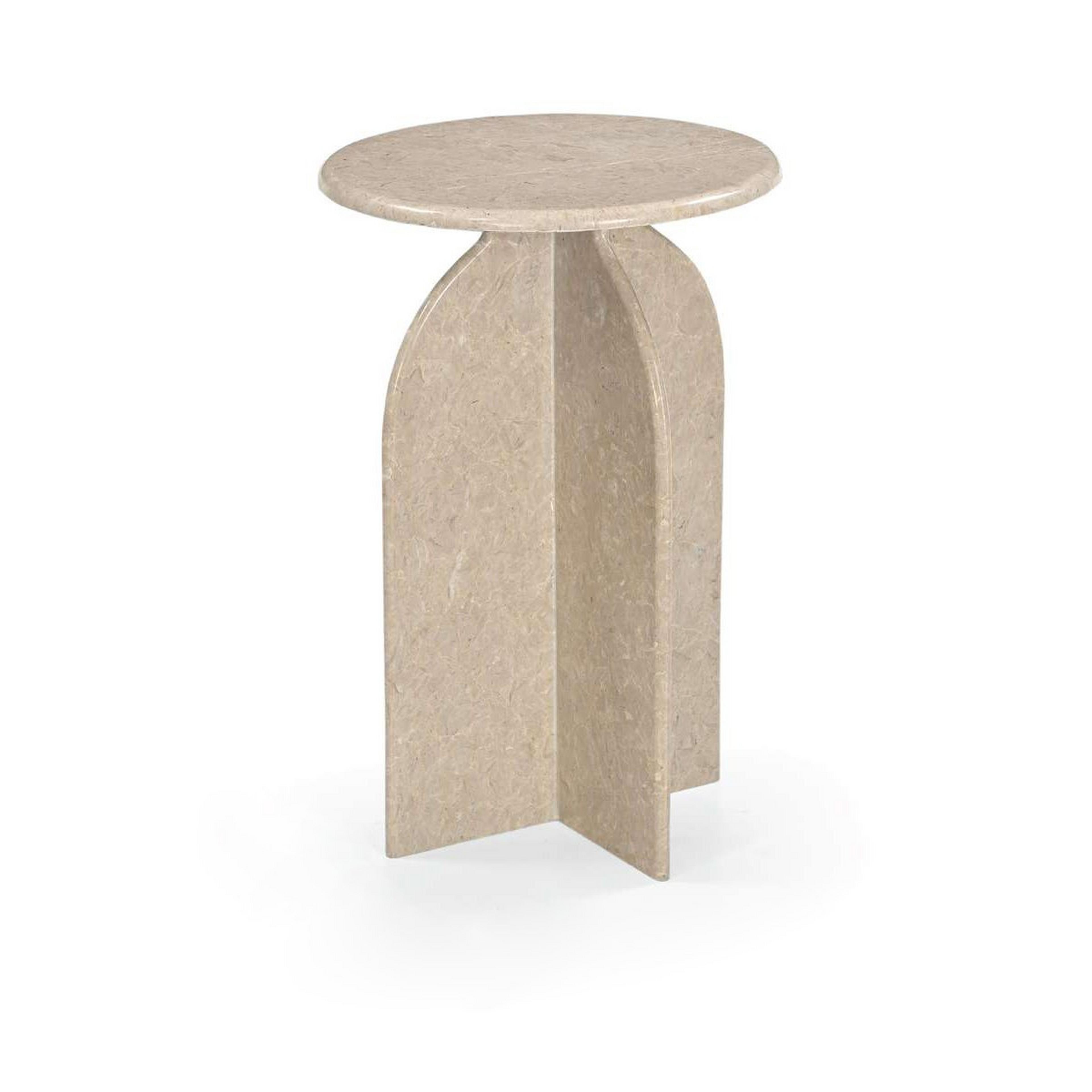 A Statuesque End Table with Beige color