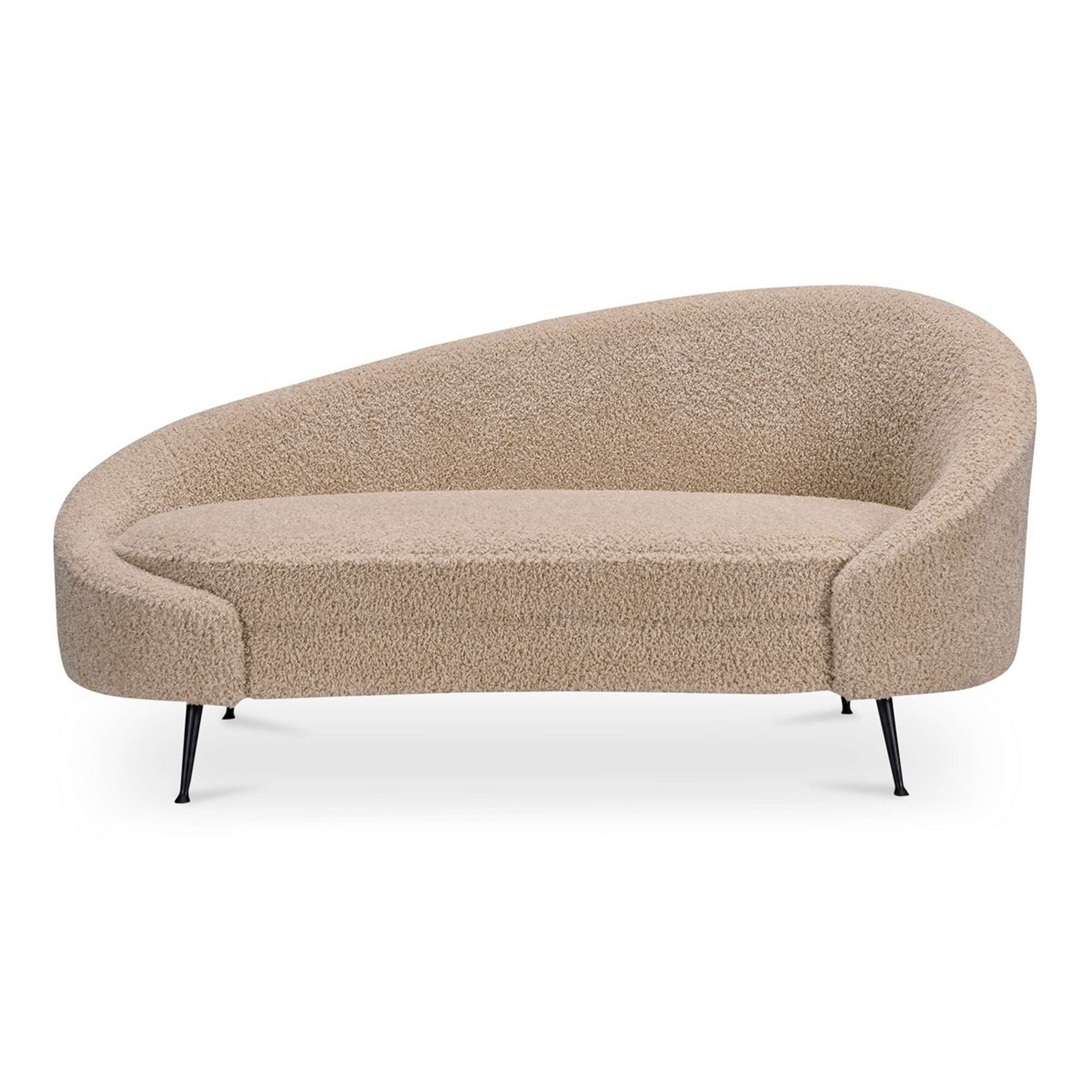 A Hera Chaise - Faux Shearling with Beige Faux Shearling color