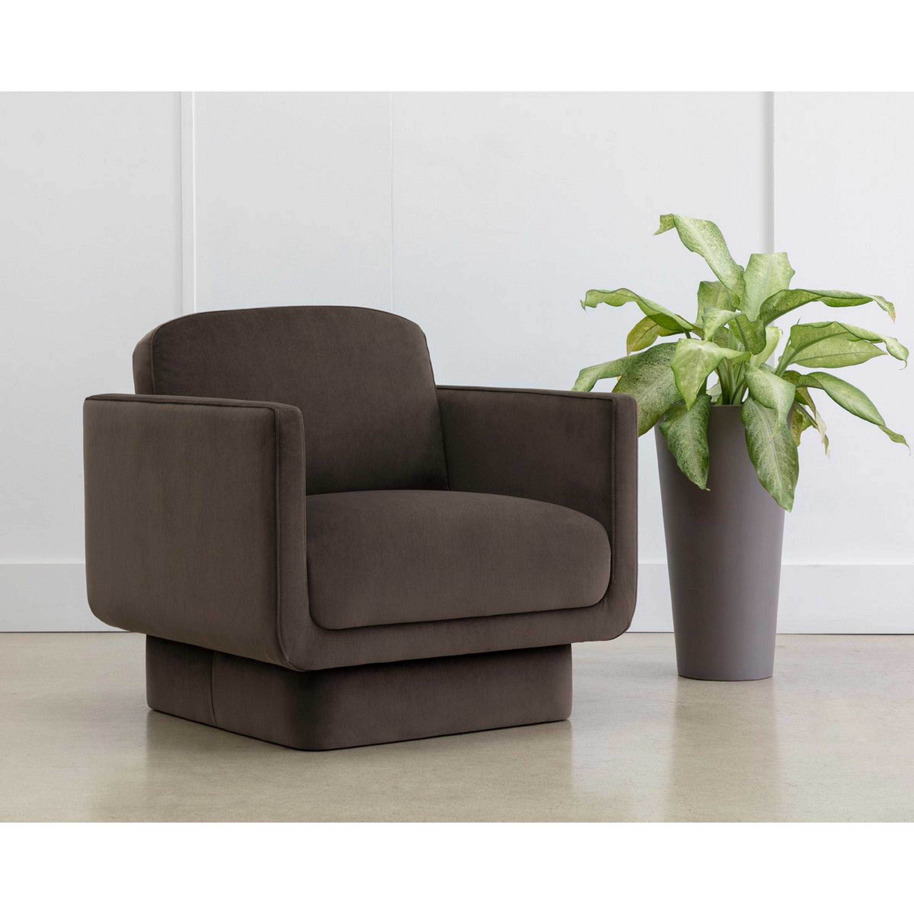 A Vania Lounge Chair with Dark Brown color