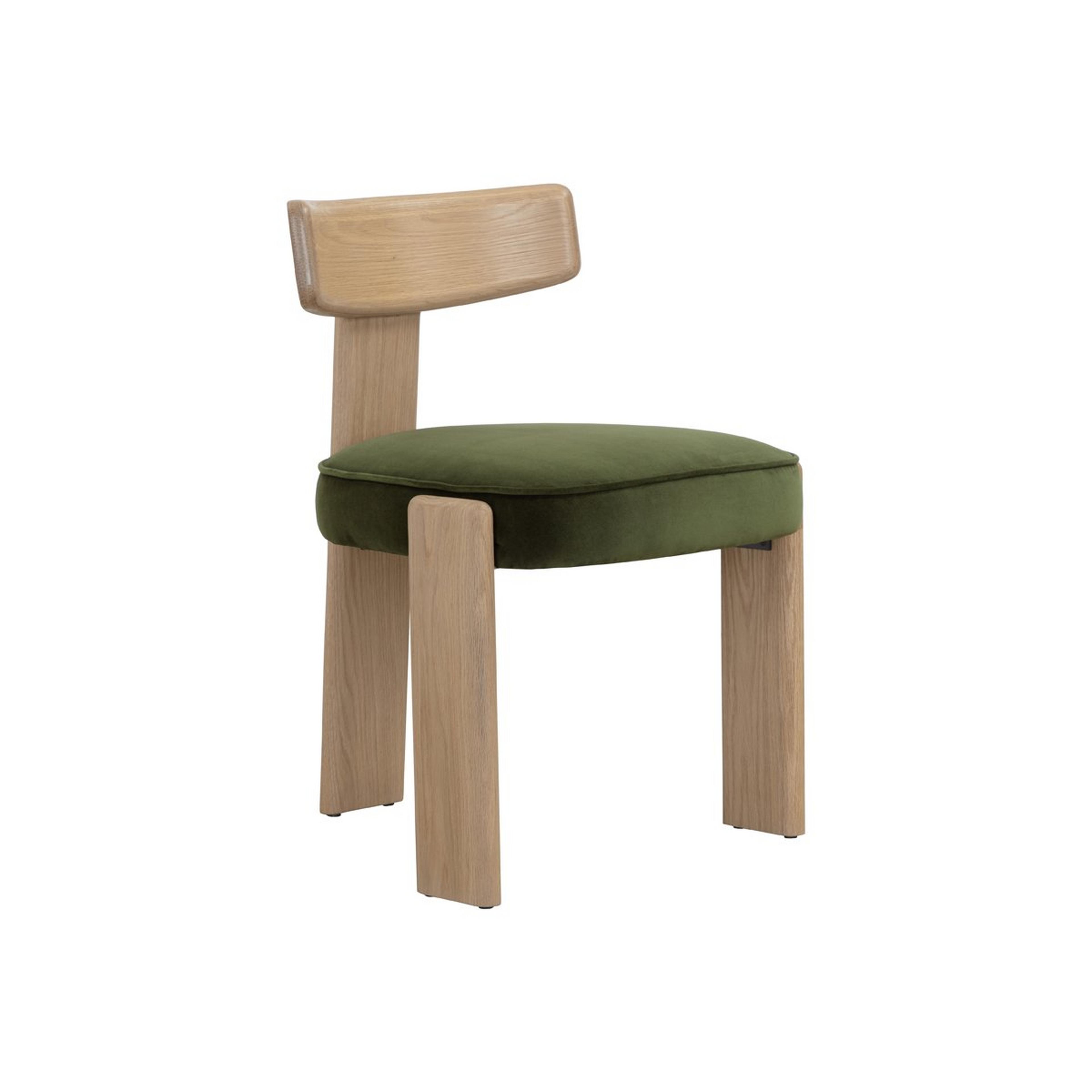 A Raelyn Dining Chairs - Set of 2 with Light Wood / Green color