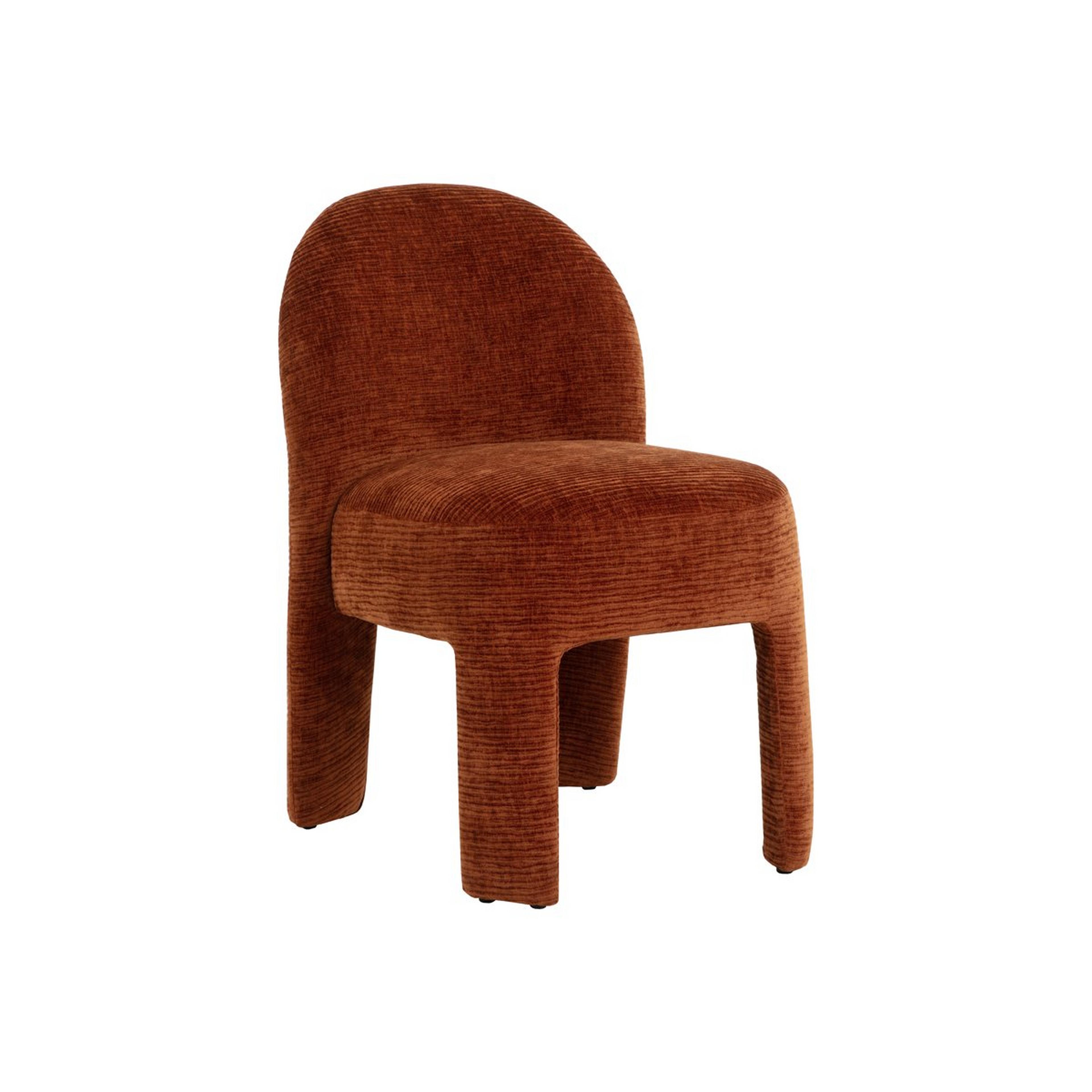 A Brigit Dining Chair with Spice Brown color