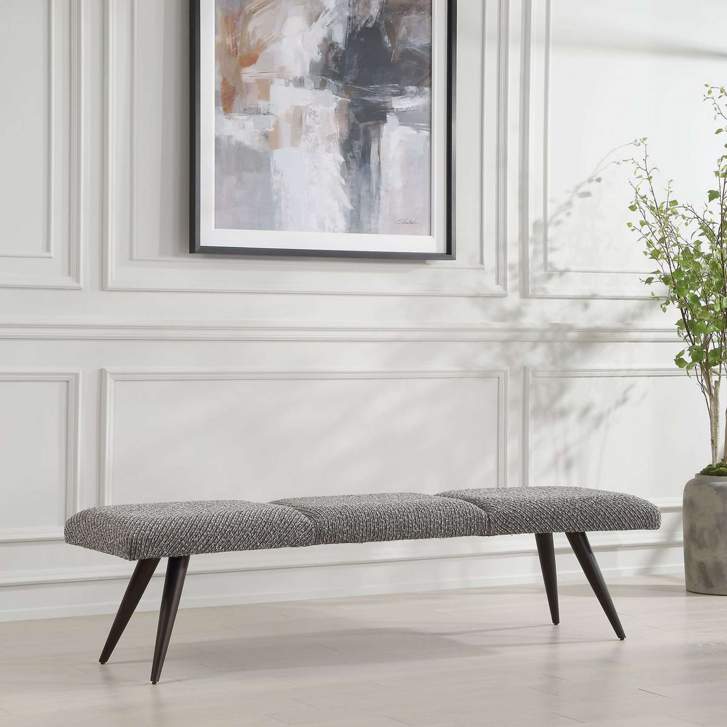 A Dandy Bench with Gray / Black color