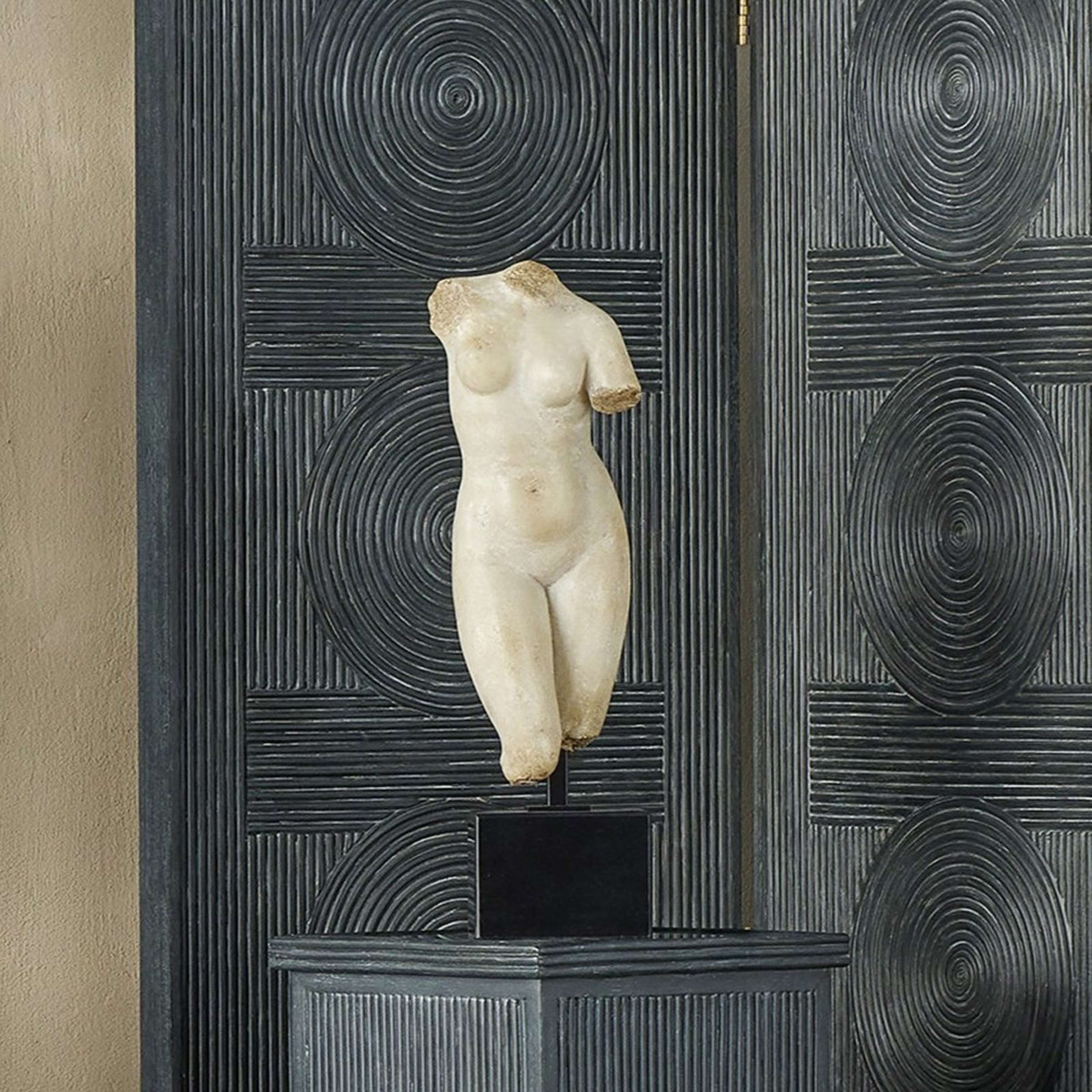 A Ephemeris Statue with Natural Marble / Black color