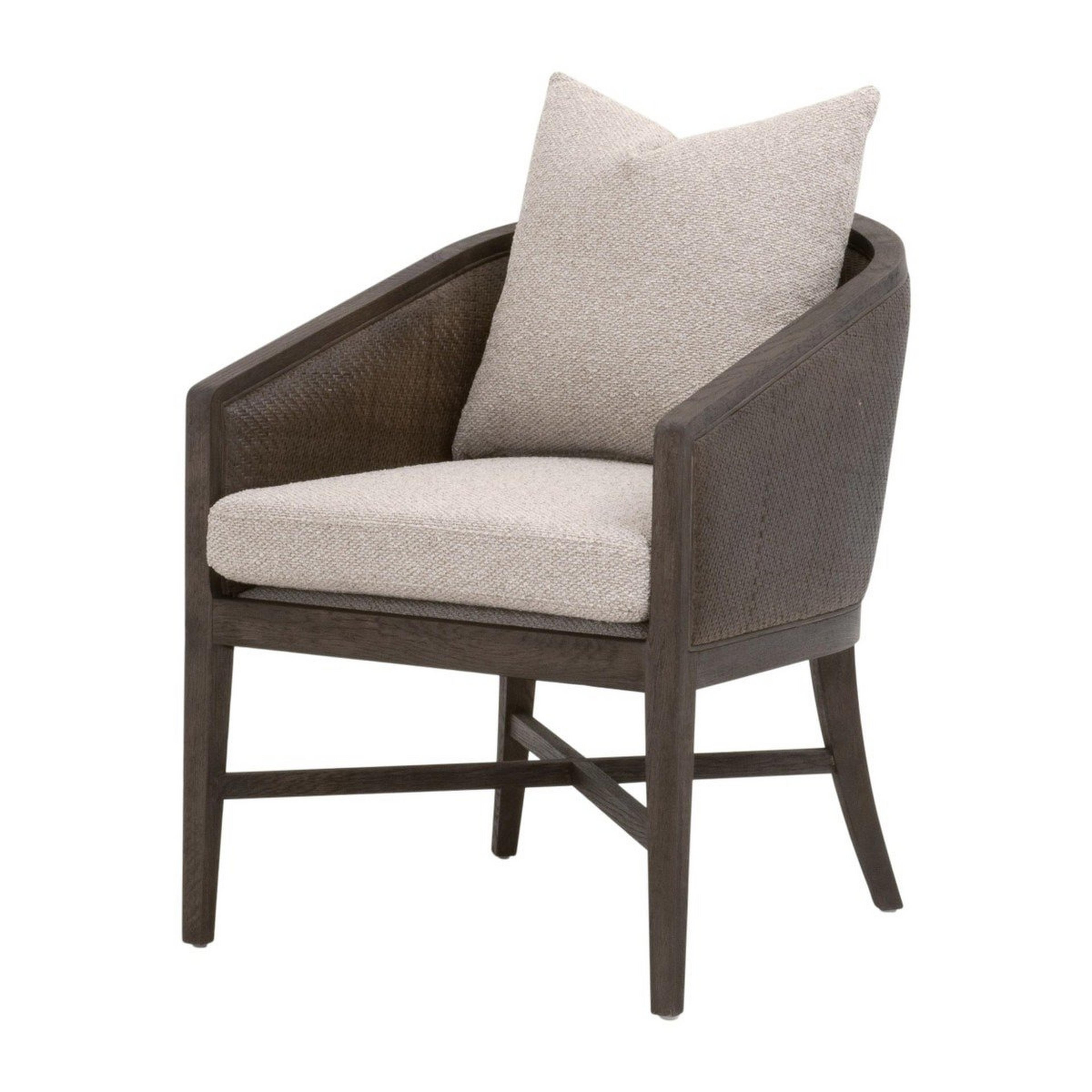 A Marguerite Arm Chair with Jute / Brown Oak / Cane color