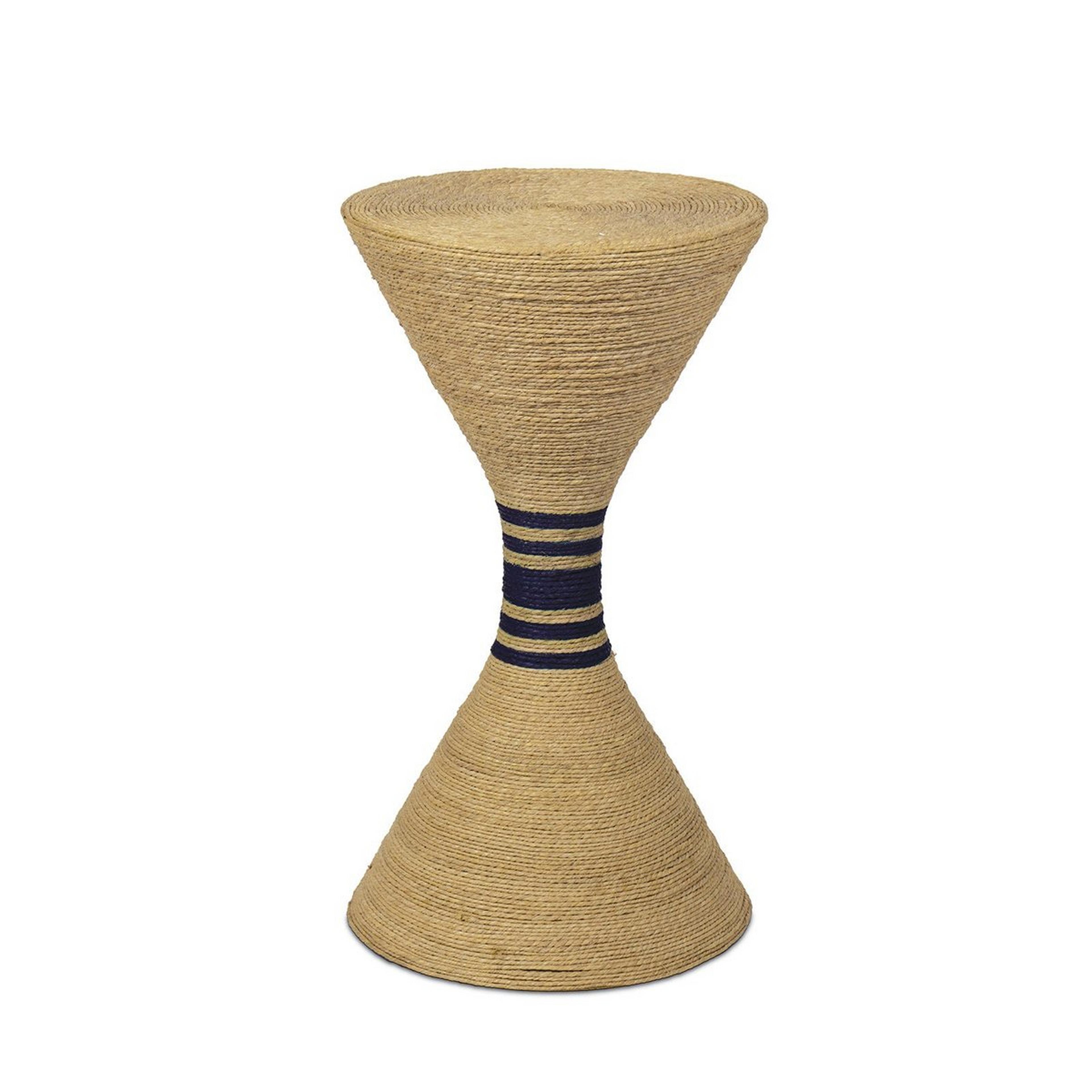 A Sinead End Table - Medium with Natural Seagrass color