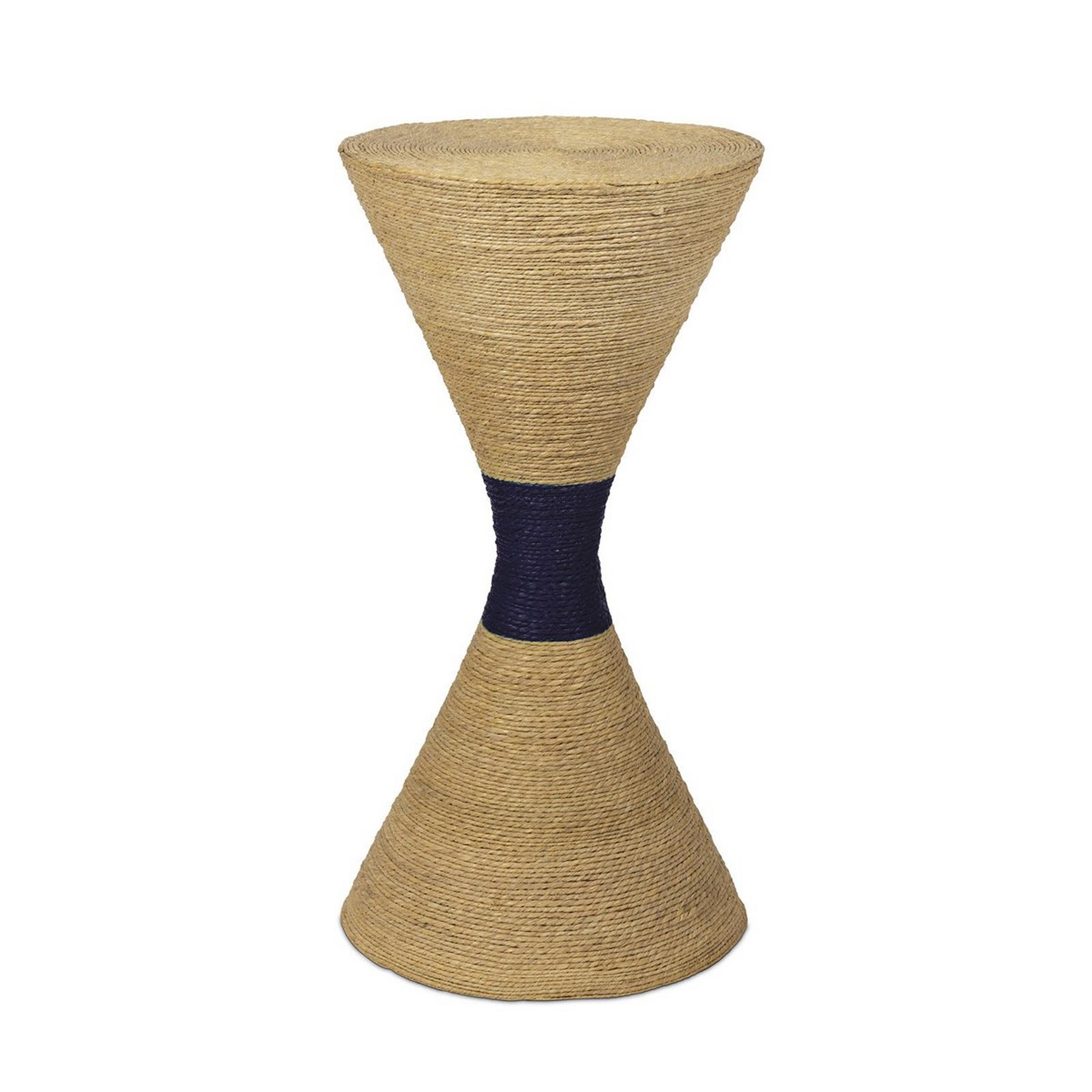 A Sinead End Table - Large with Natural Seagrass color