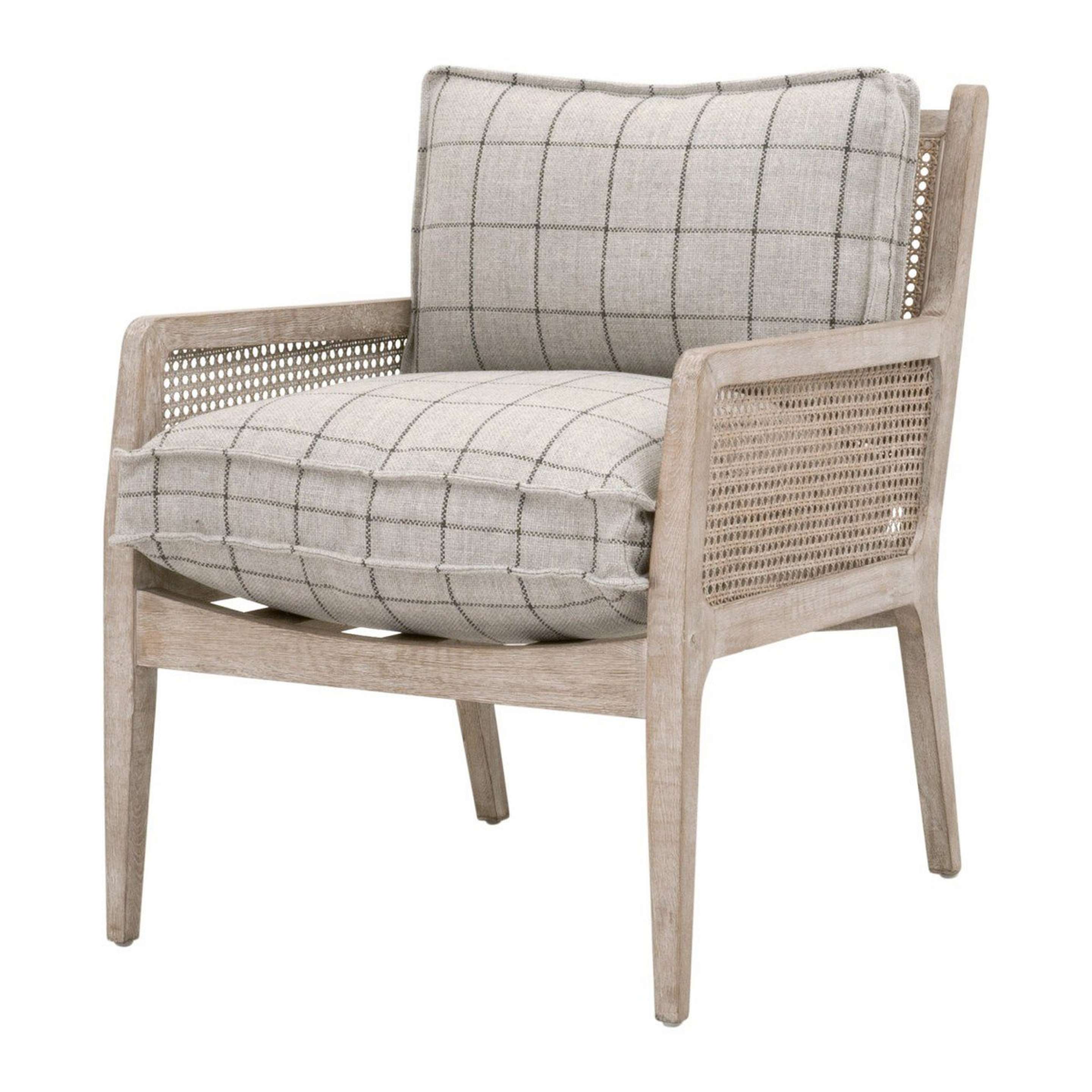 A Mason Club Chair with Gray Oak / Cane Rattan / Gray color
