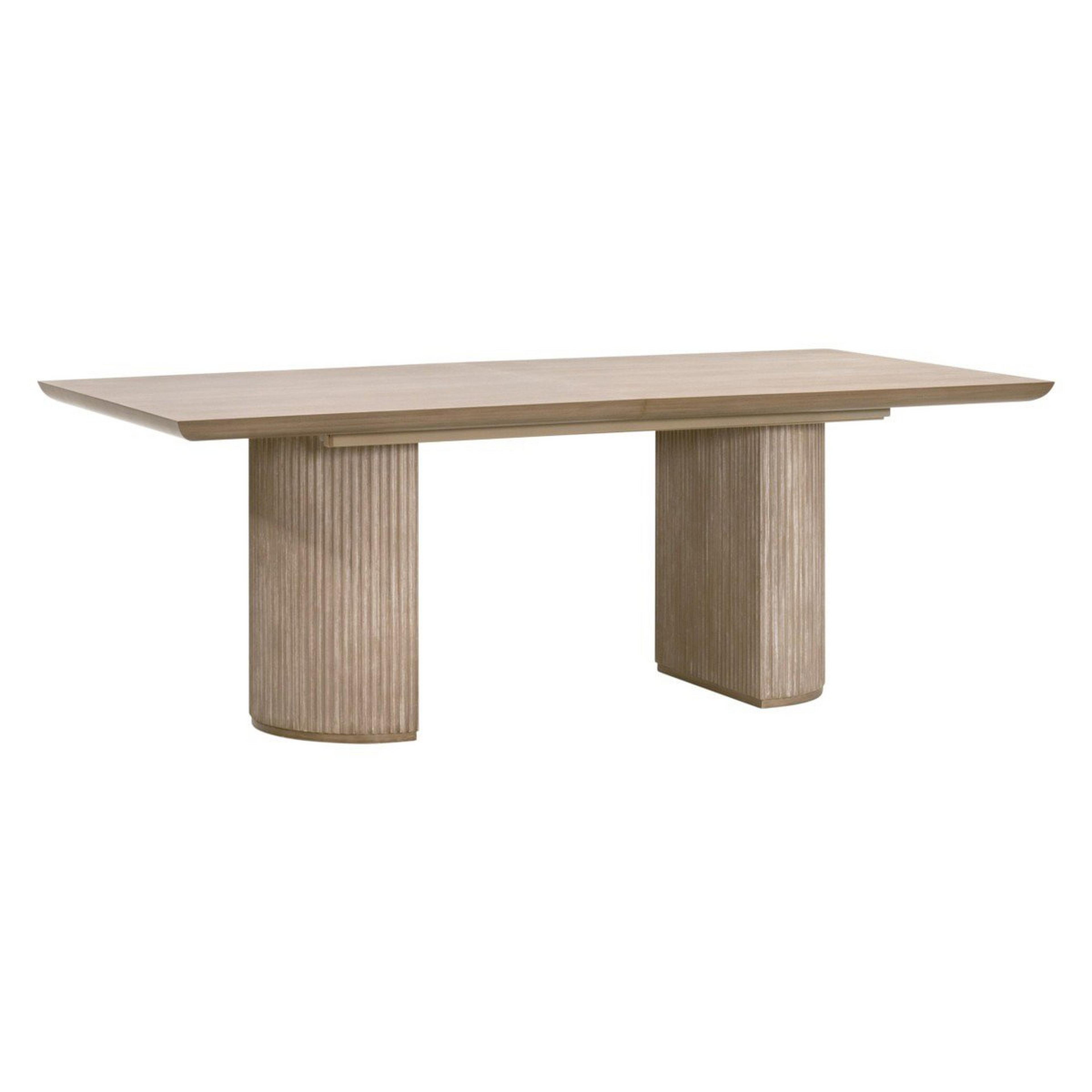 A Nuala Dining Table with Gray Acacia color