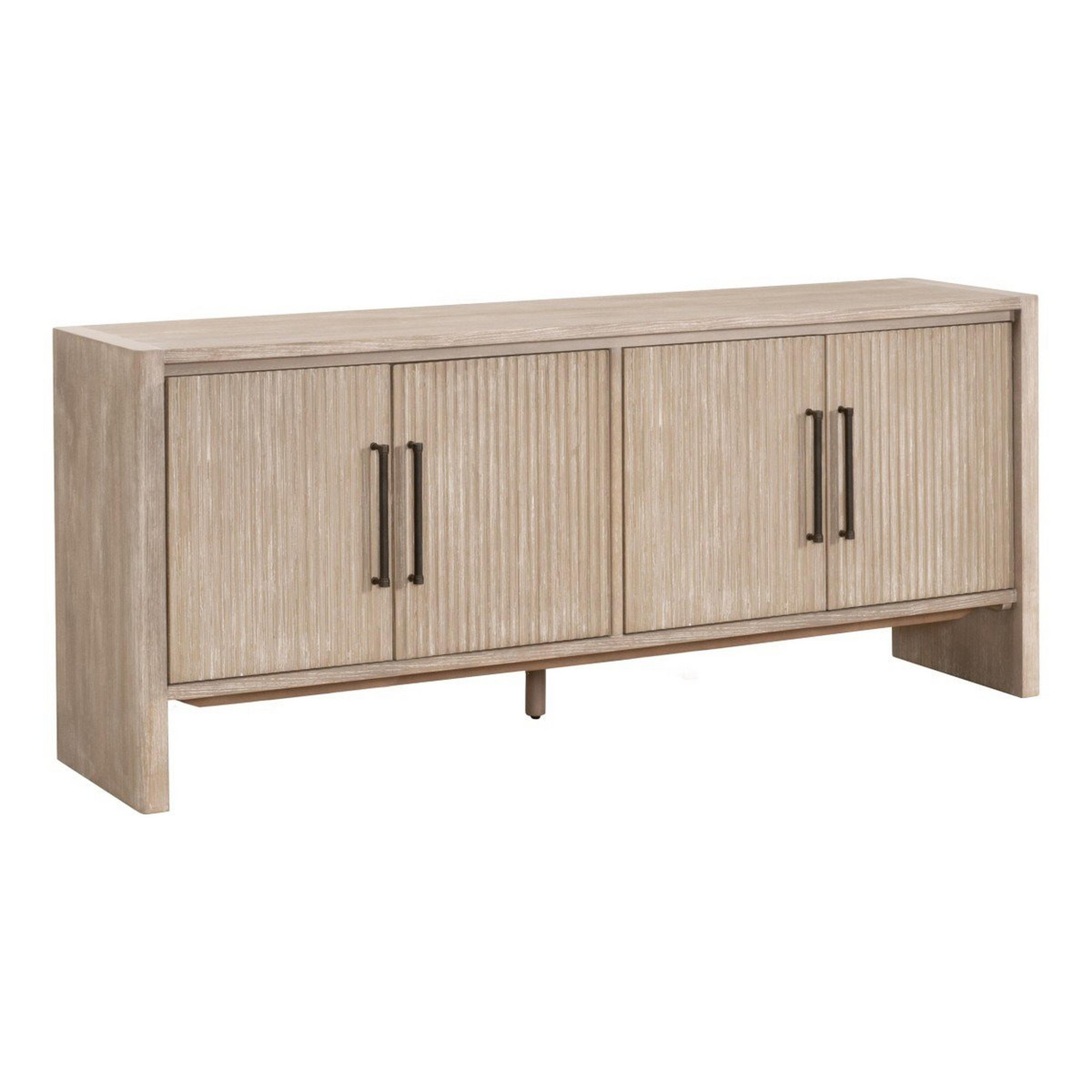 A Nuala Sideboard with Gray Acacia / Bronze color