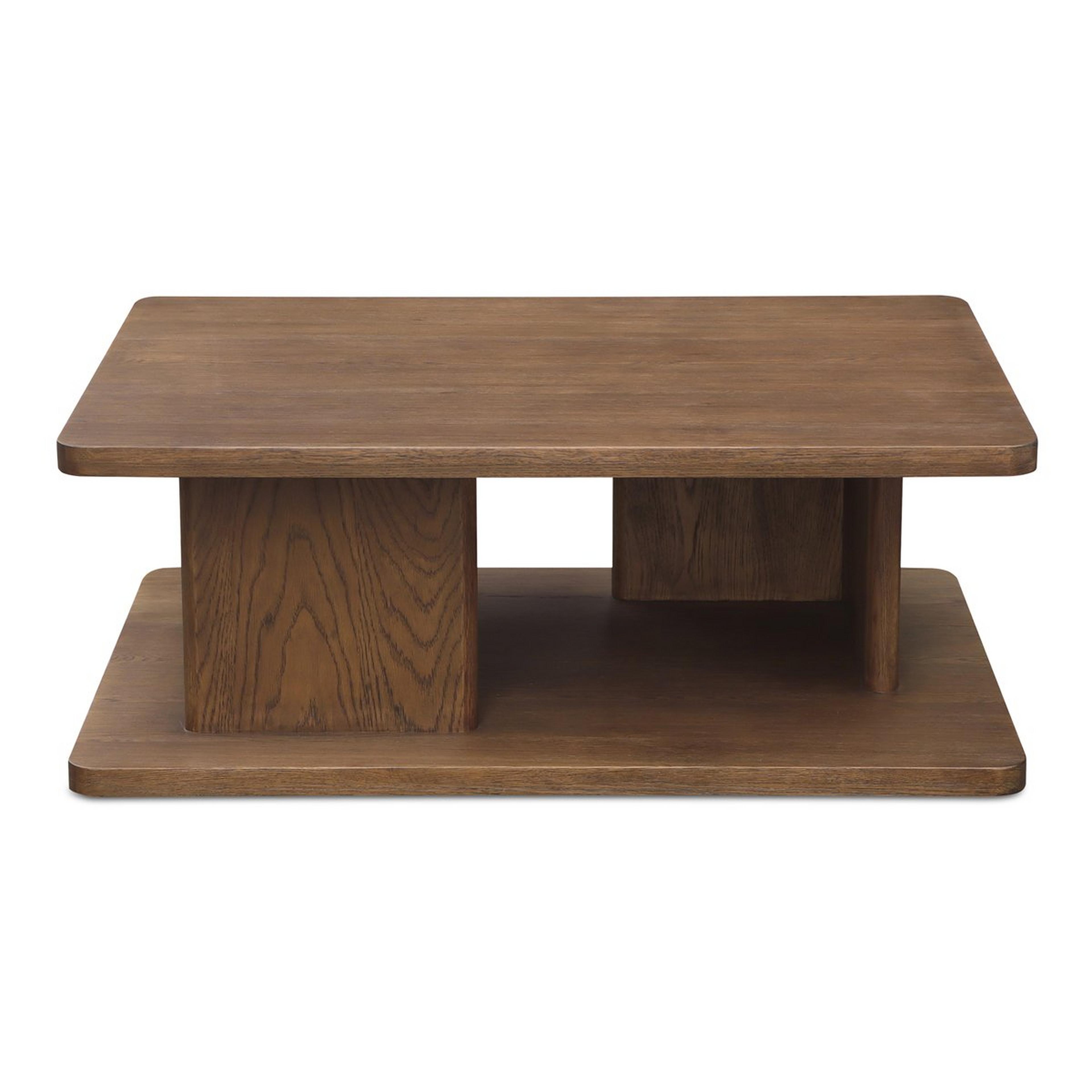 A Heloise Coffee Table with Dark Wood color
