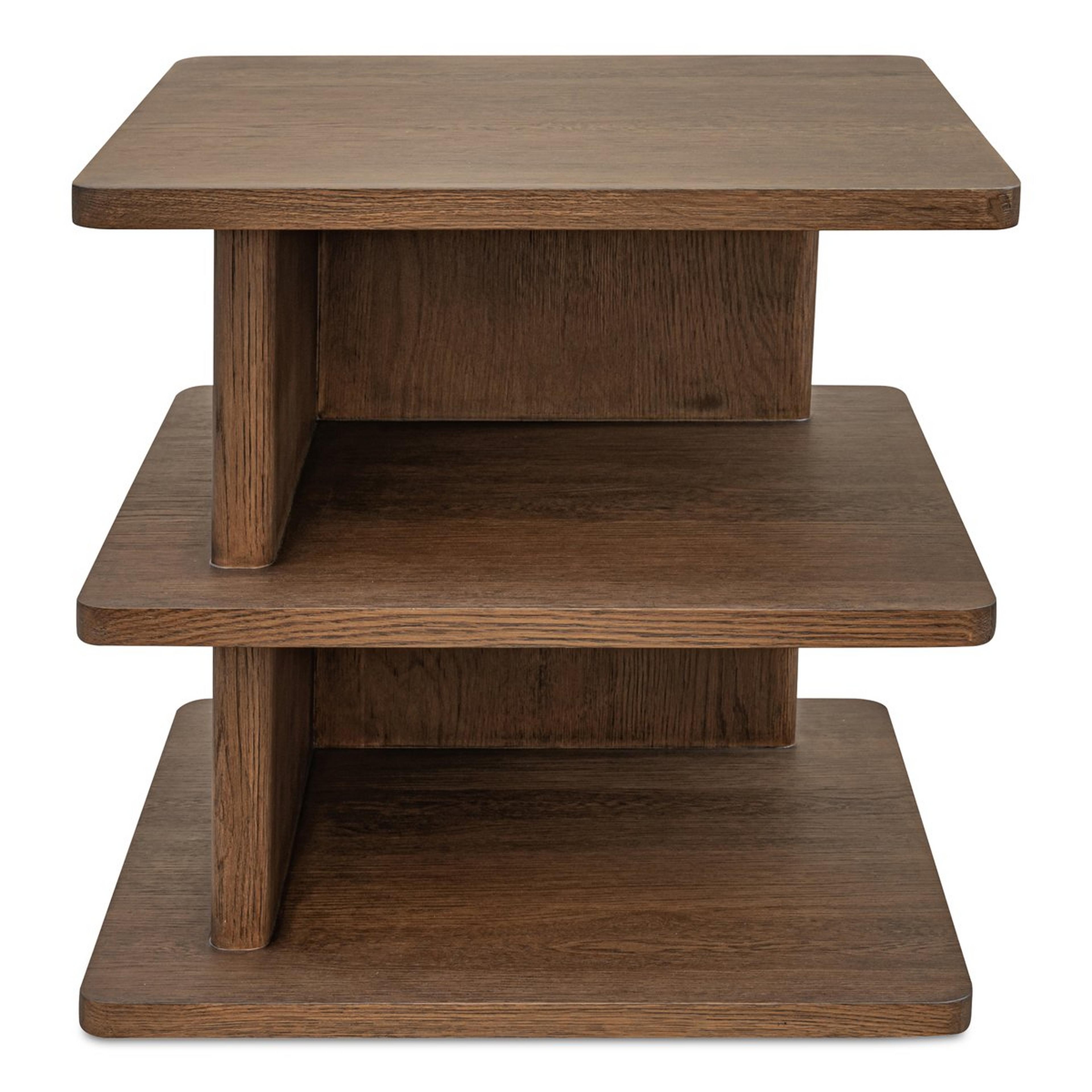 A Heloise Side Table with Dark Wood color