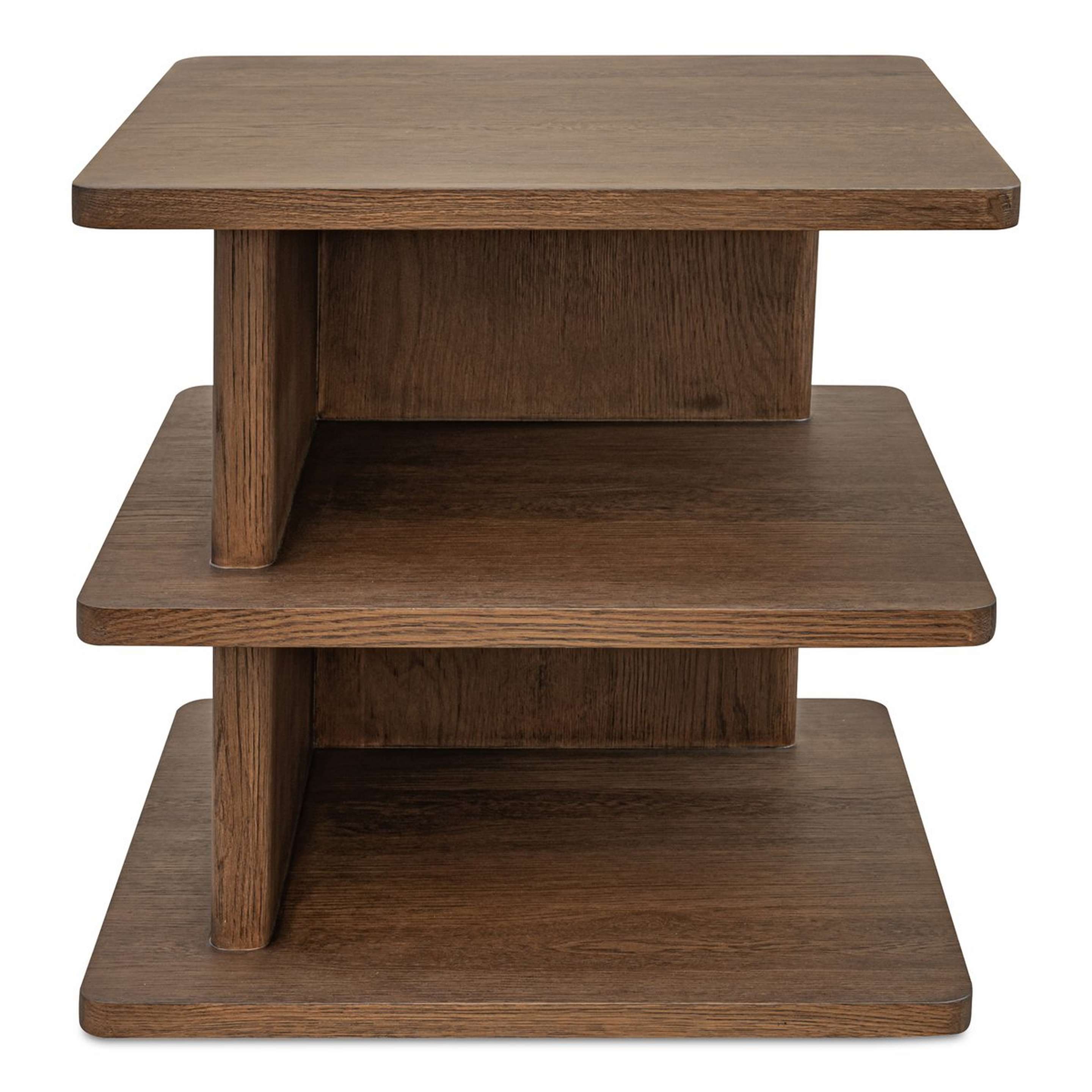 A Heloise Side Table with Dark Wood color