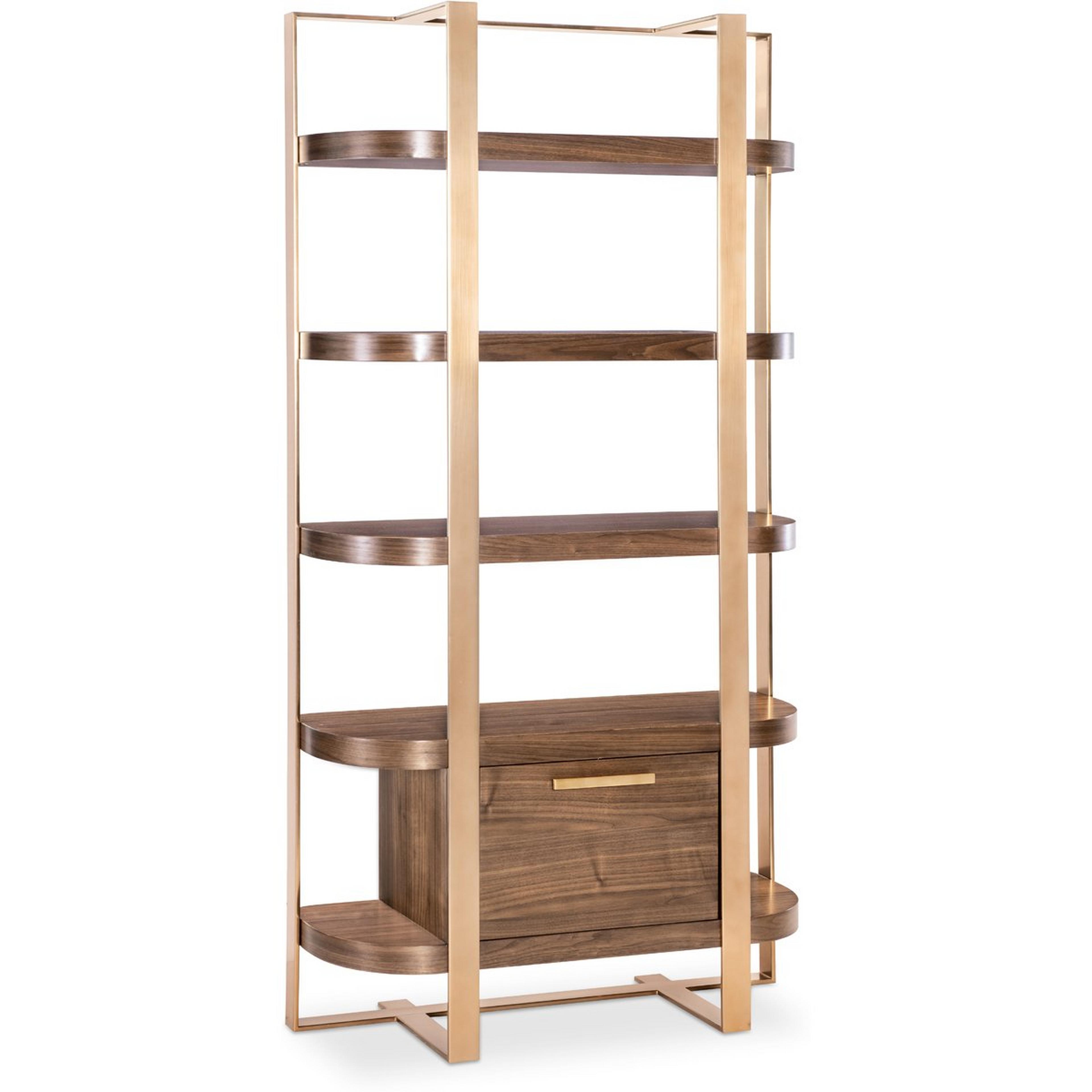 A Cecily Etagere with Dark Walnut / Brass color