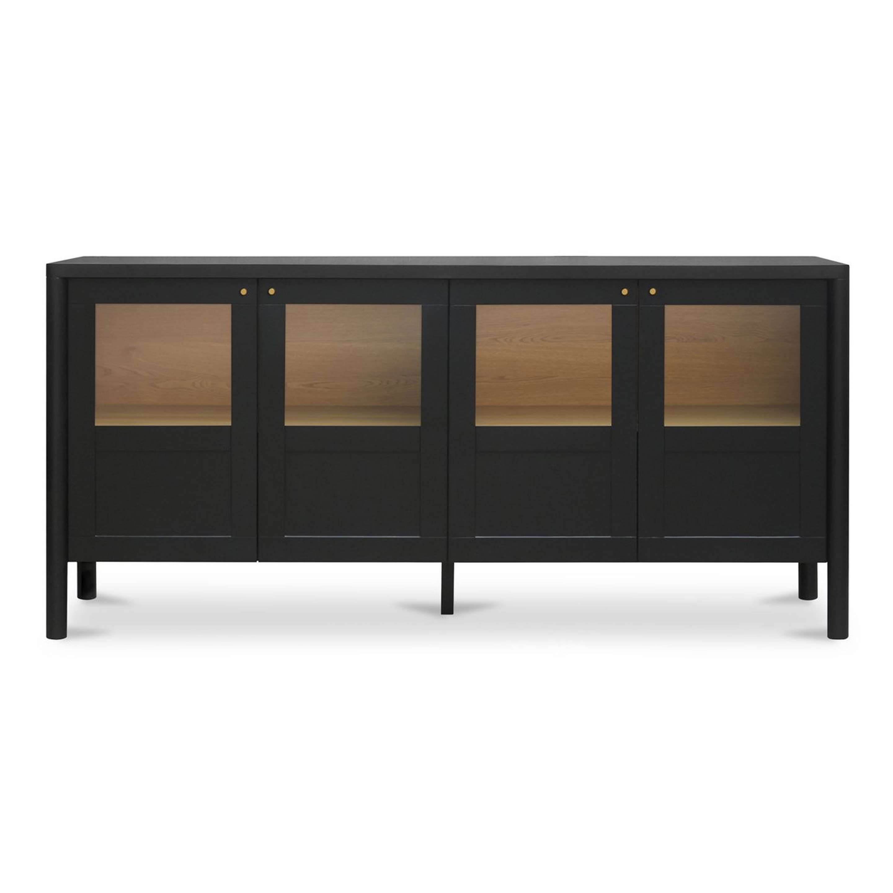 A Joaquim Buffet with Black / Clear Glass / Natural color