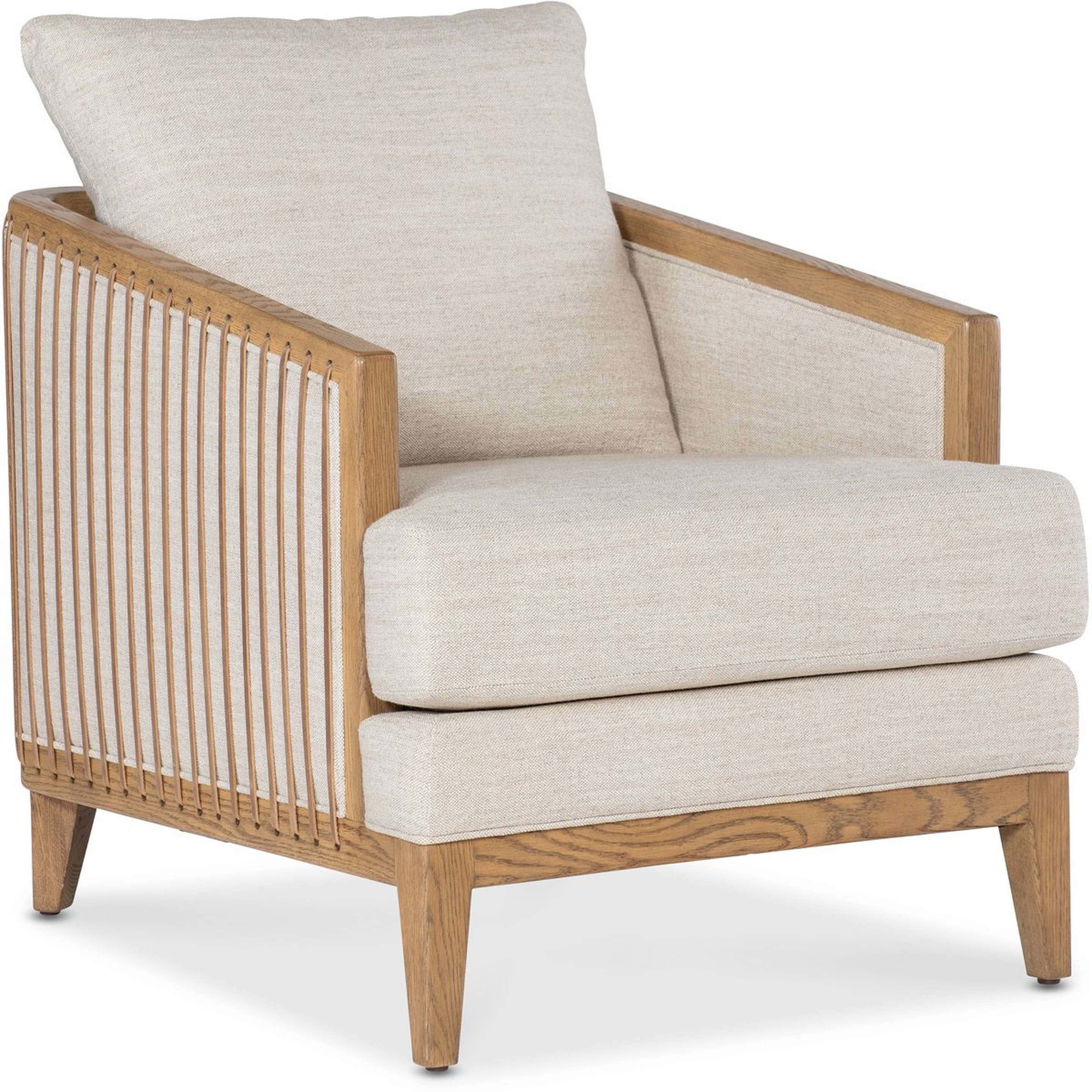 A Gittins Accent Chair with Natural Oak / Gray Fabric color