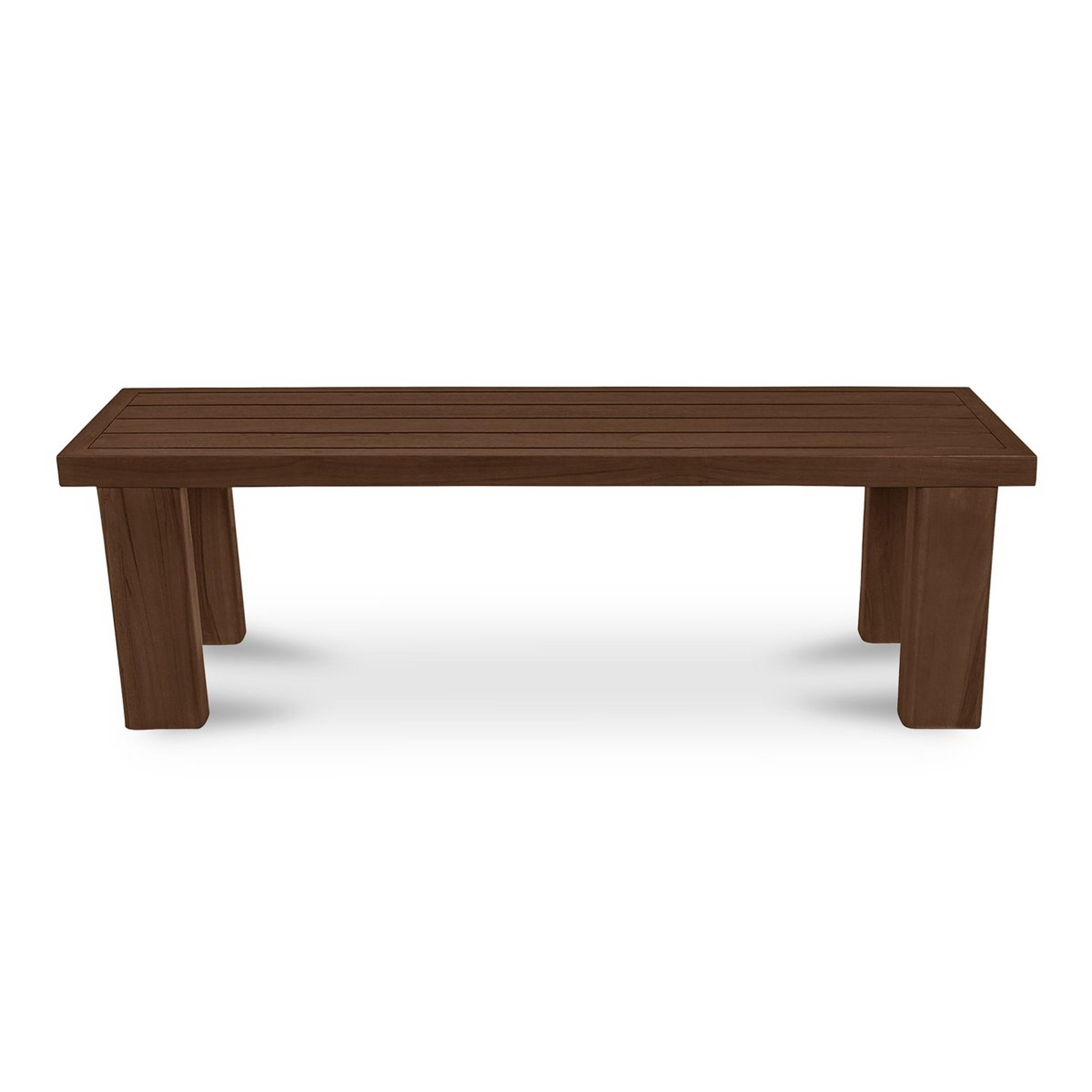 A Heureux Outdoor Bench with Brown color