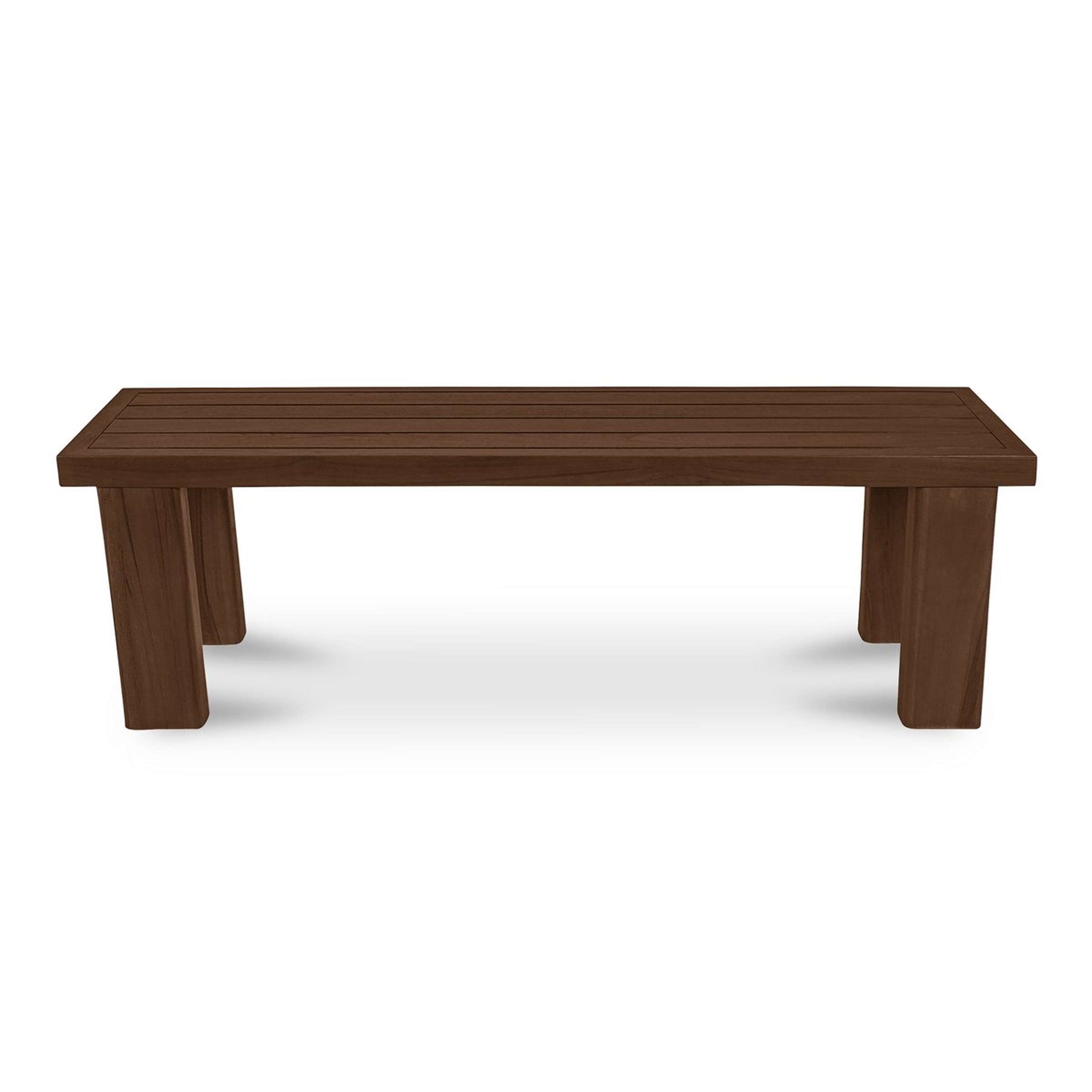 A Heureux Outdoor Bench with Brown color