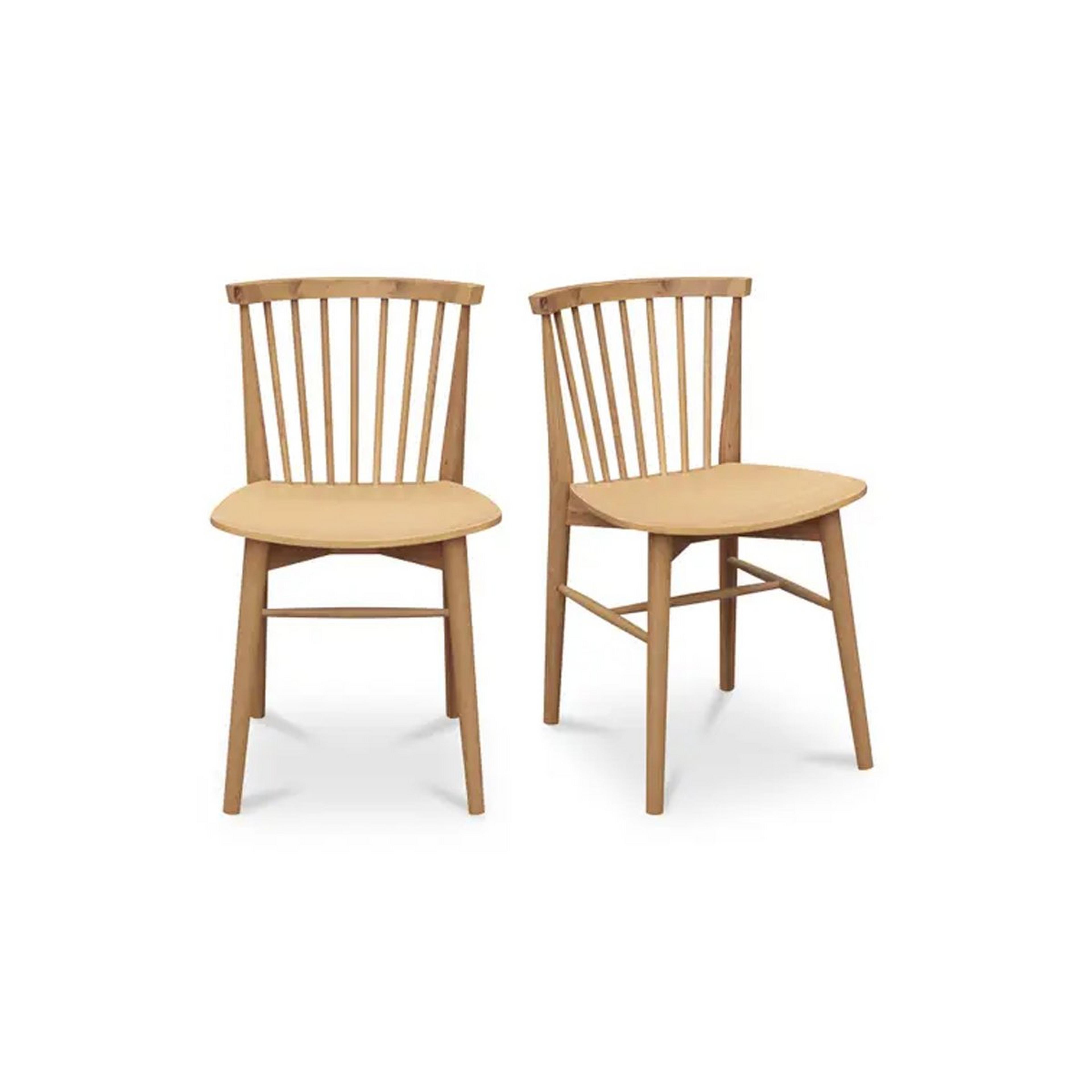 A Phocus Dining Chair - Set of 2 with Light Wood color