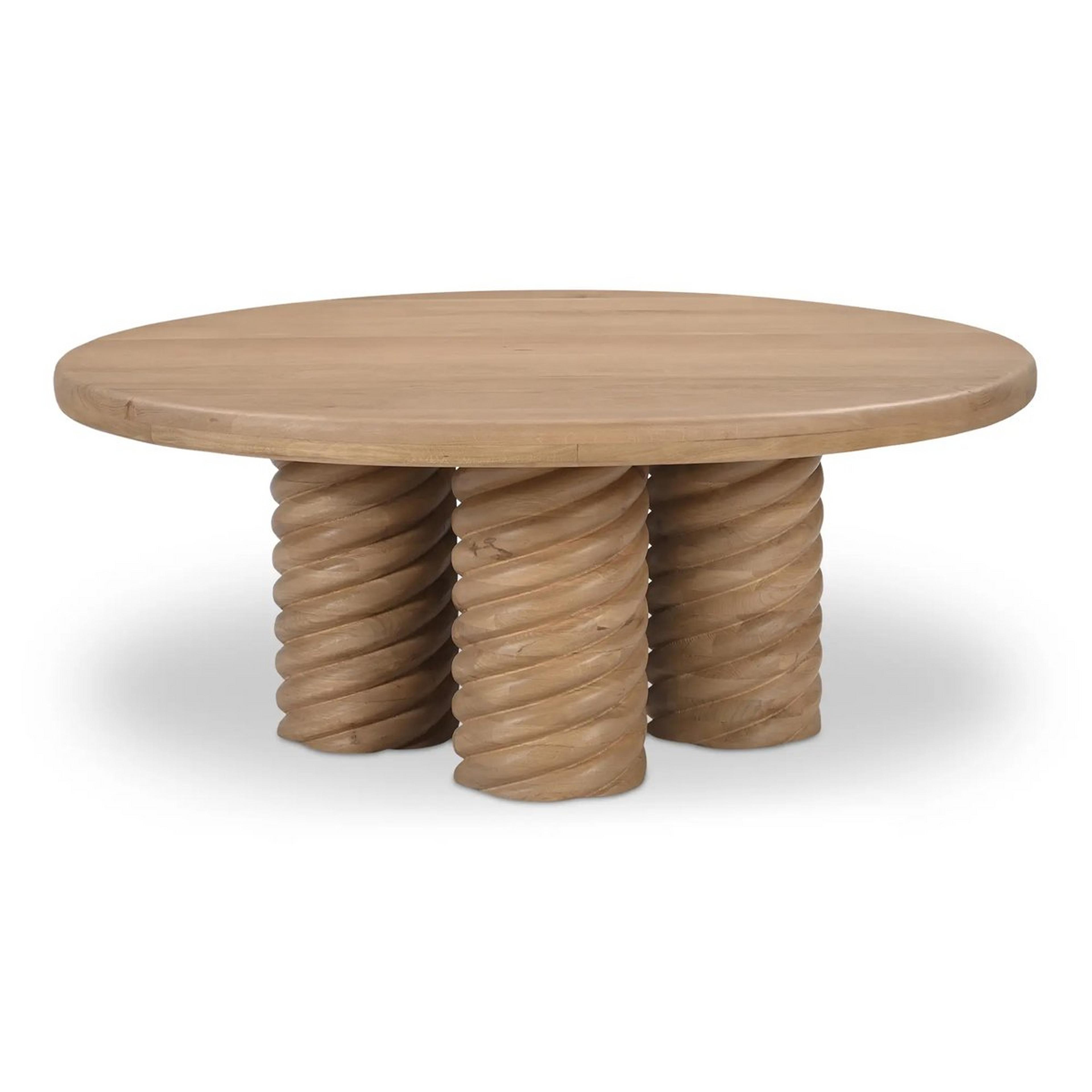 A Caduceus Coffee Table with Oak color