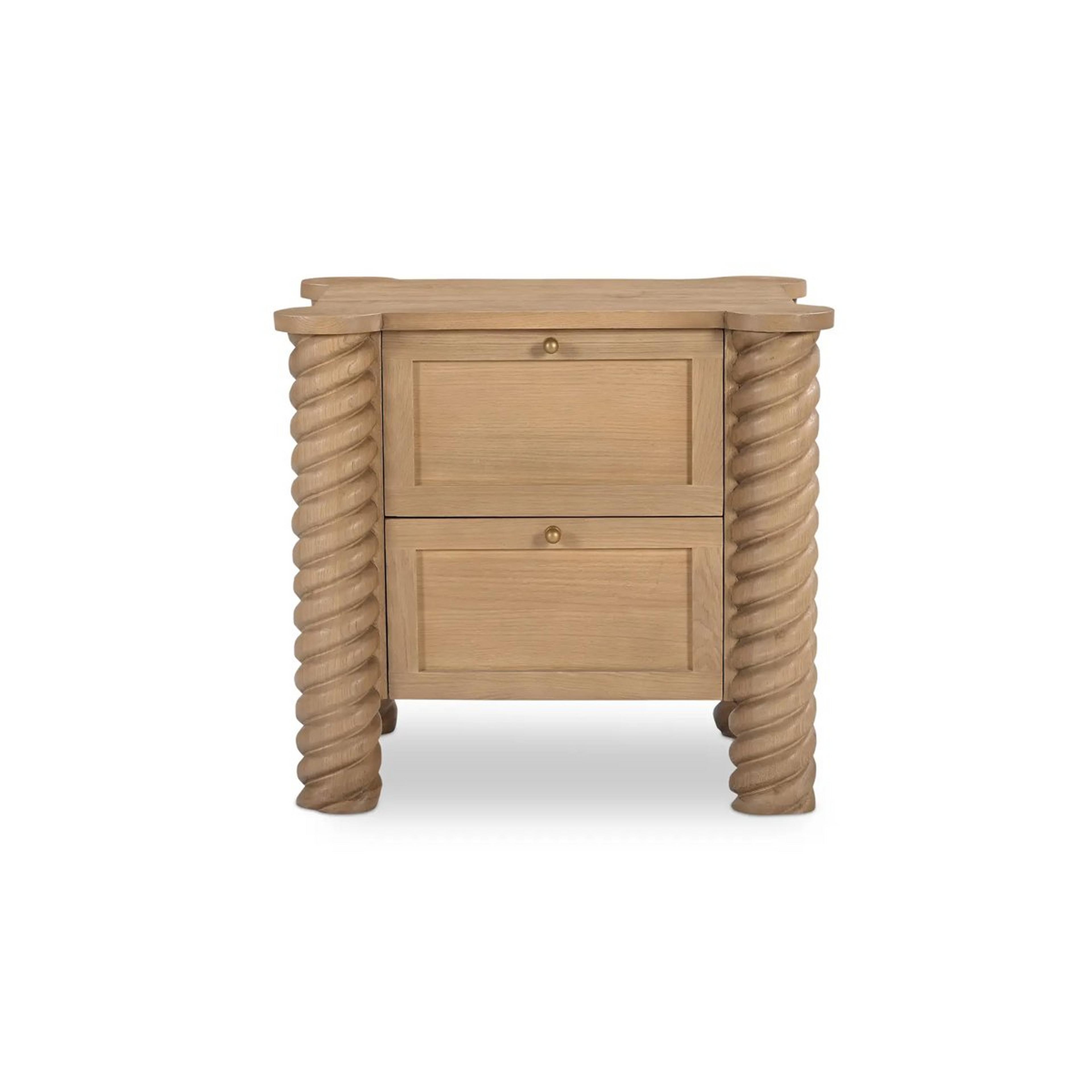 A Caduceus Accent Chest with Oak color