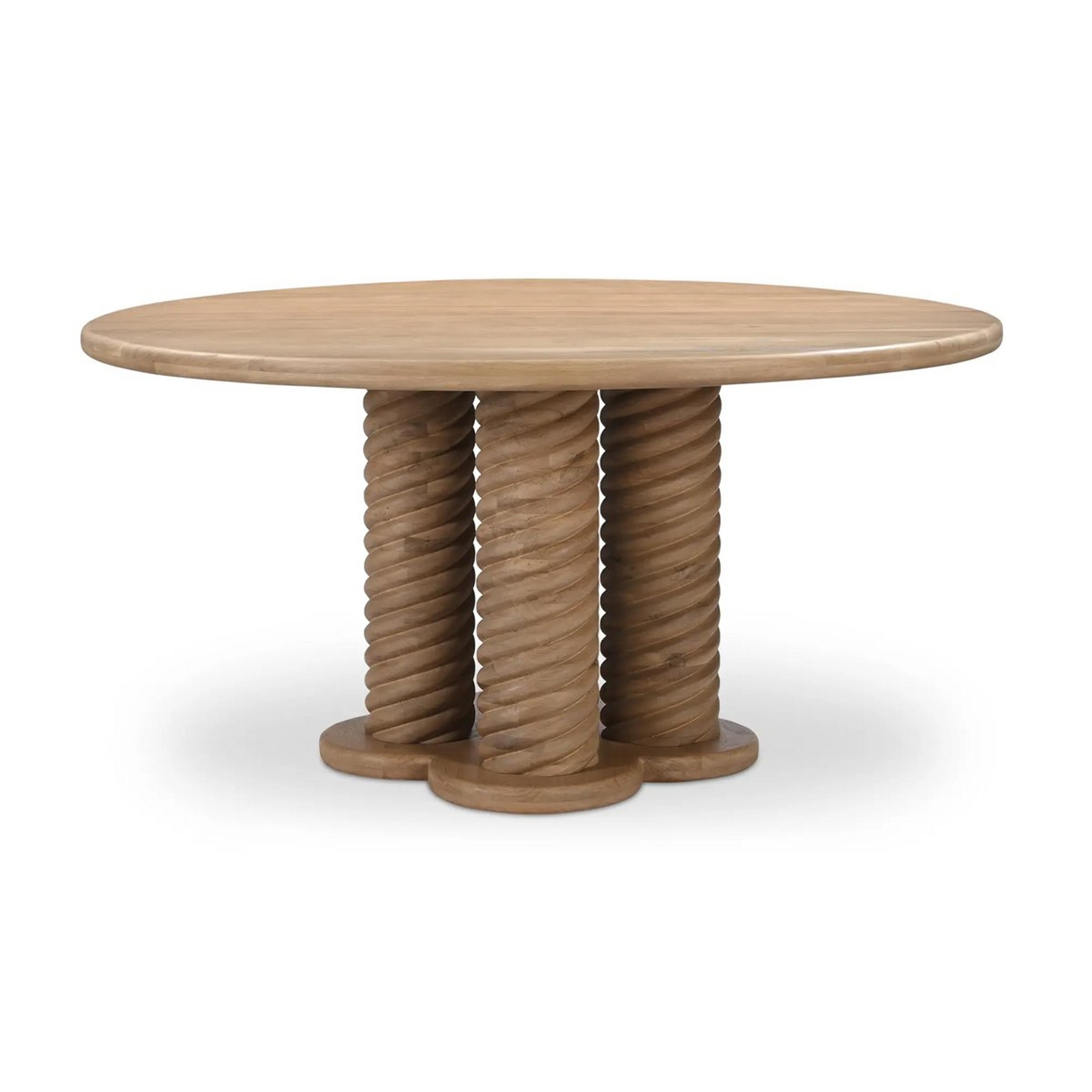 A Caduceus Dining Table with Oak color