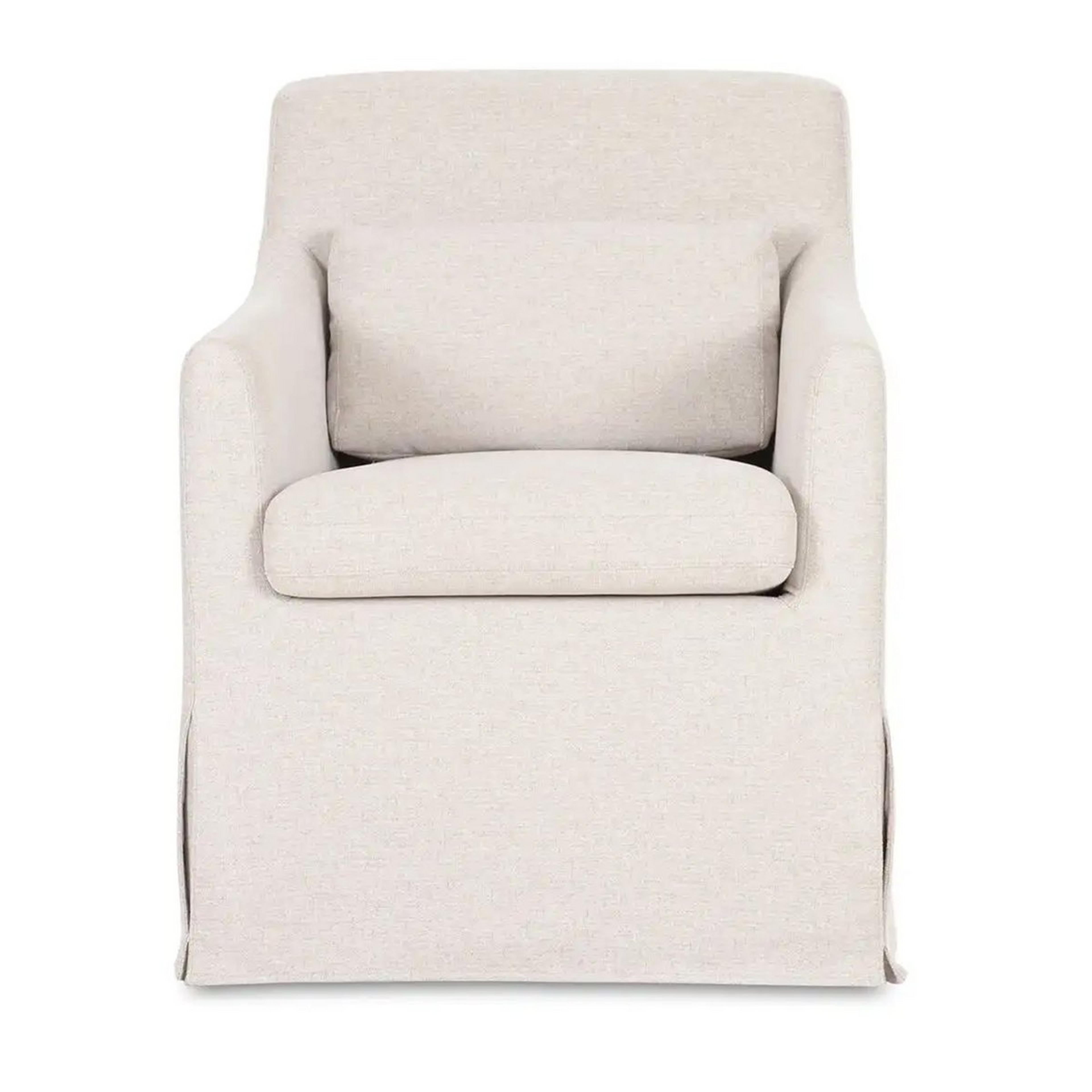 A Ceres Slipcover Dining Chair with Beige color