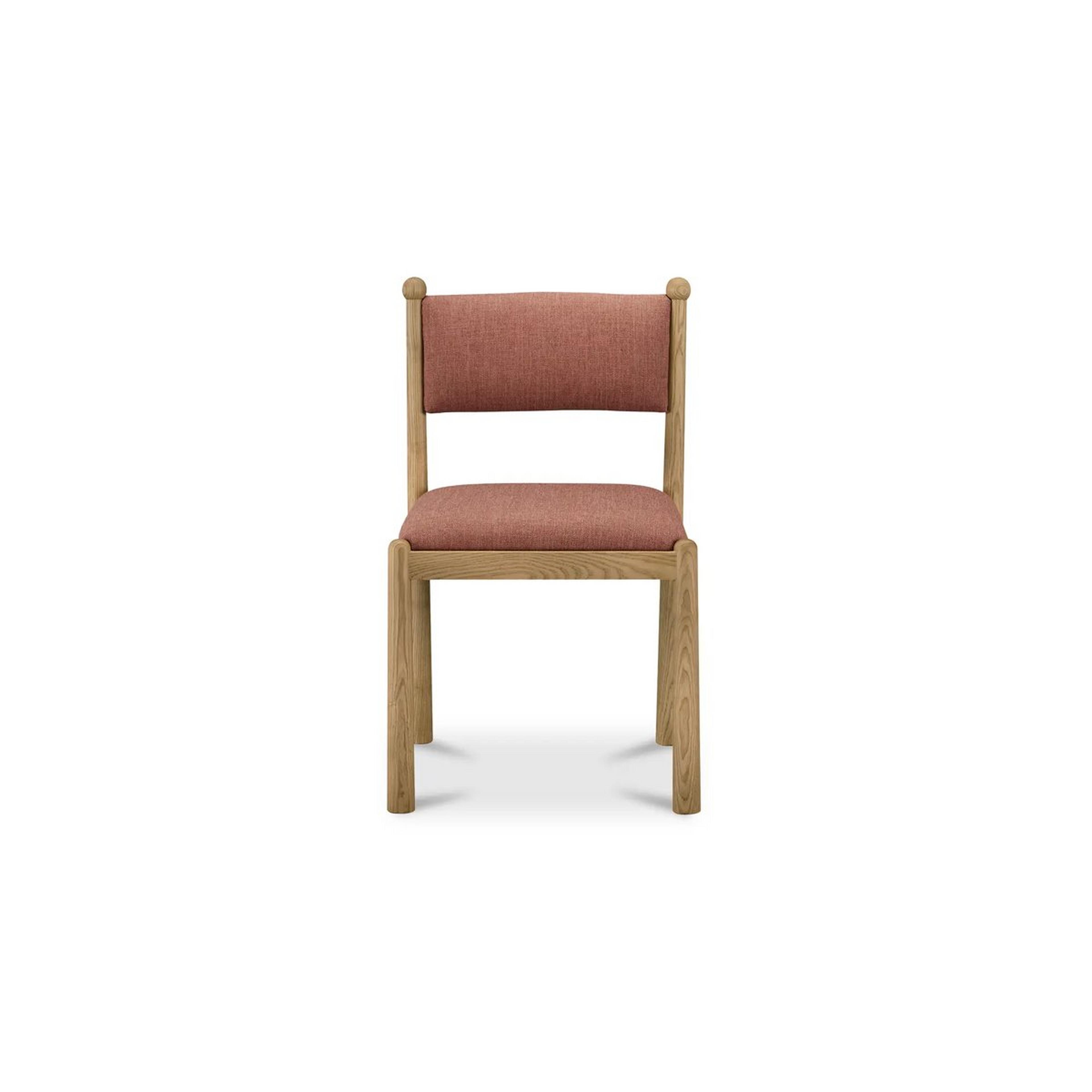 A Ersa Dining Chair - Set of 2 - Solid with Natural Ash / Pink color