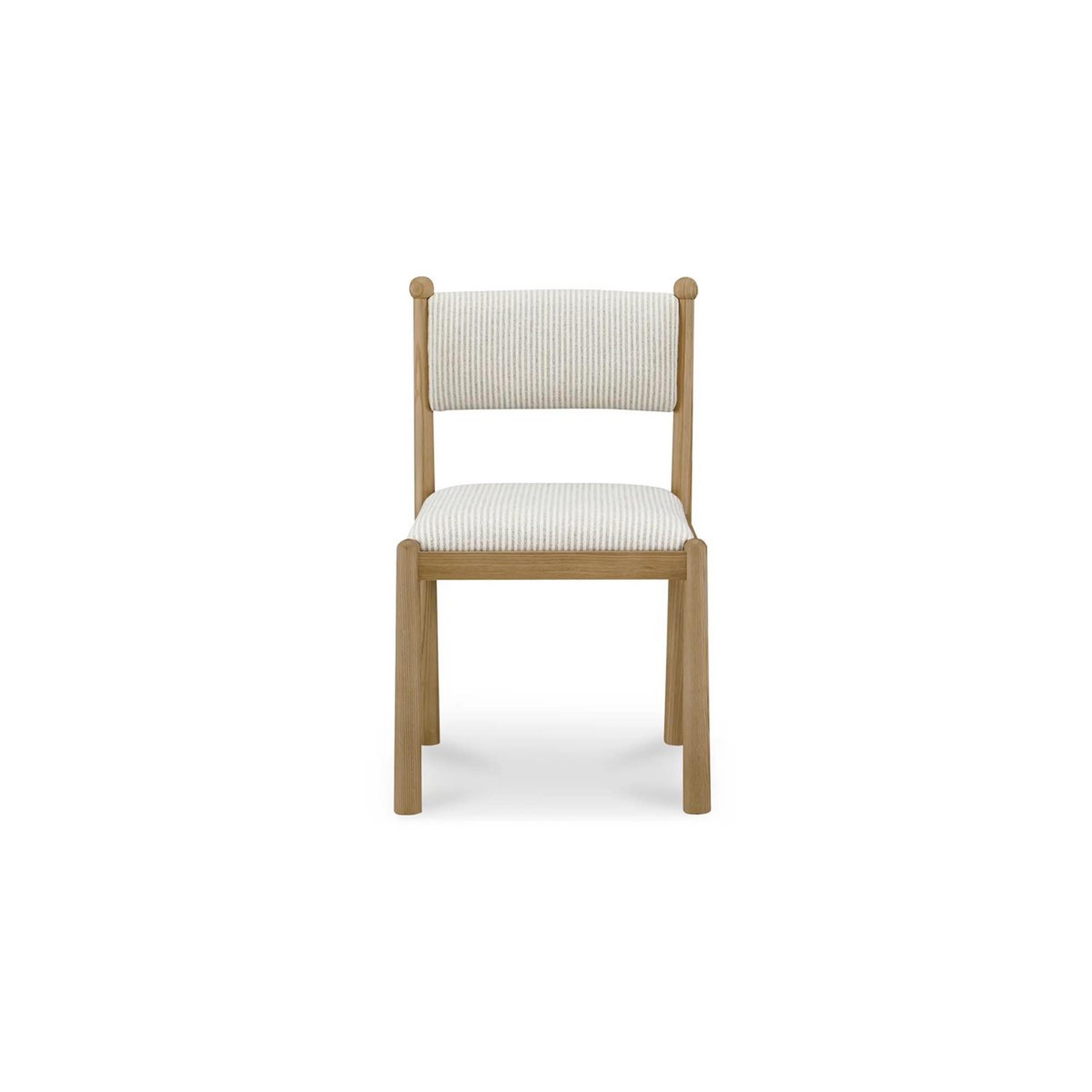 A Ersa Dining Chair - Set of 2 - Stripe with Natural Ash / Neutral Stripes color