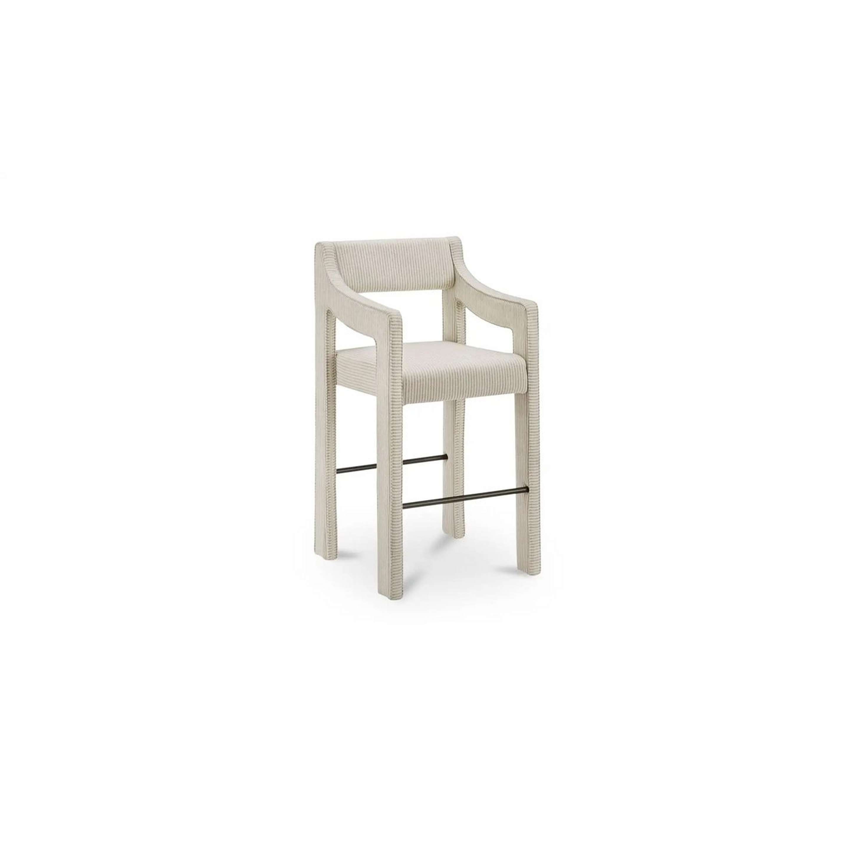 A Rhapso Counter Stool - Stripe with Neutral Stripes color
