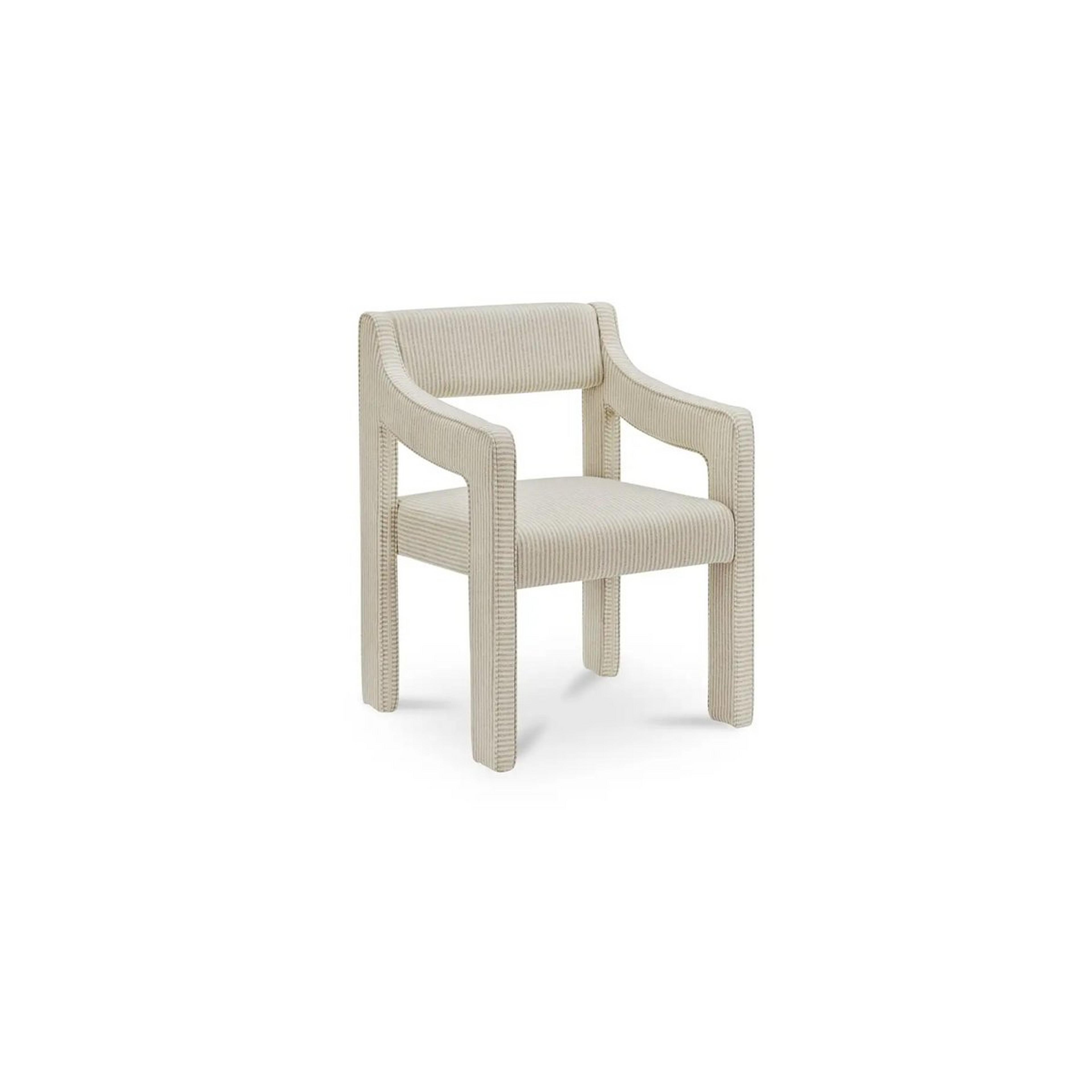 A Rhapso Dining Chair - Stripe with Neutral Stripes color
