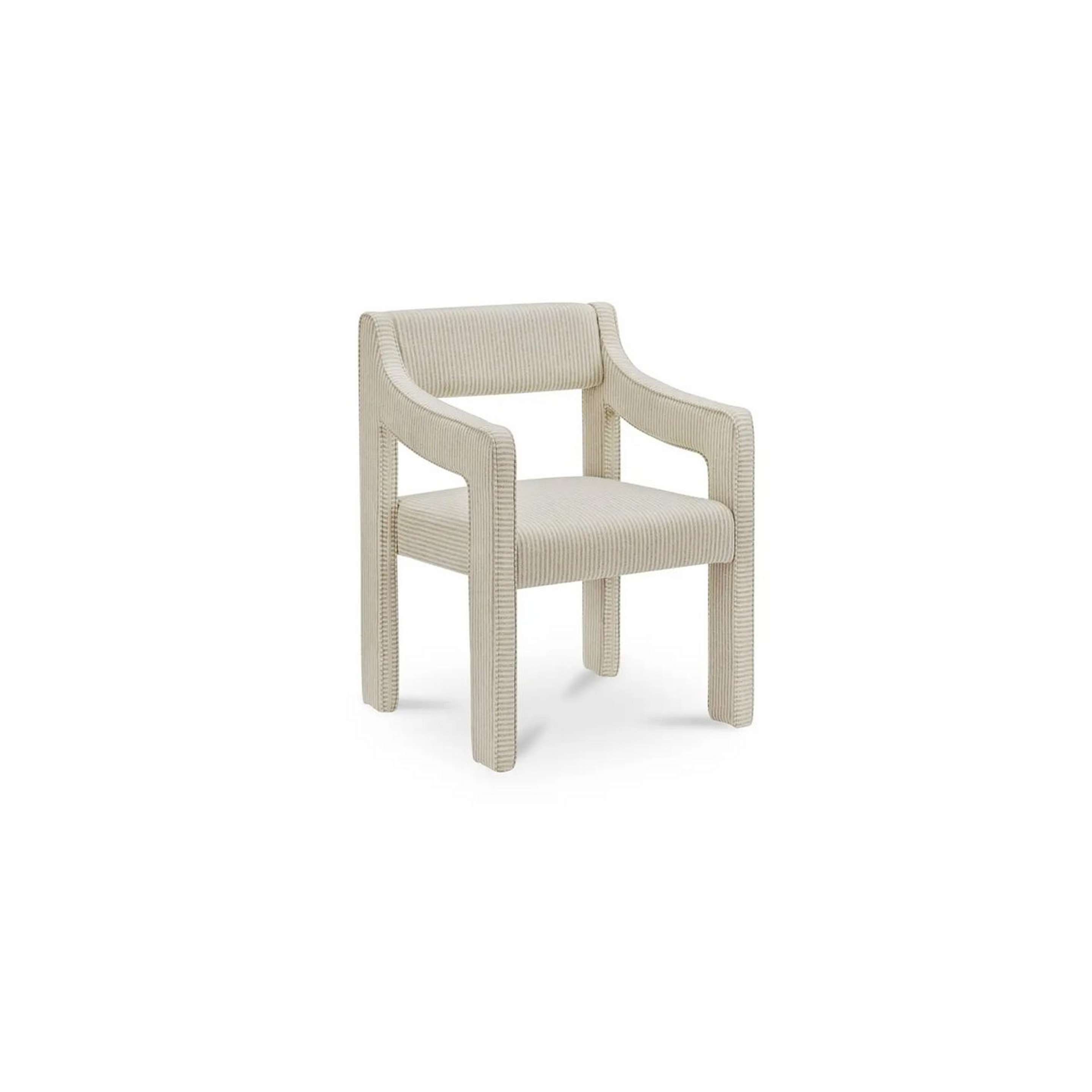 A Rhapso Dining Chair - Stripe with Neutral Stripes color