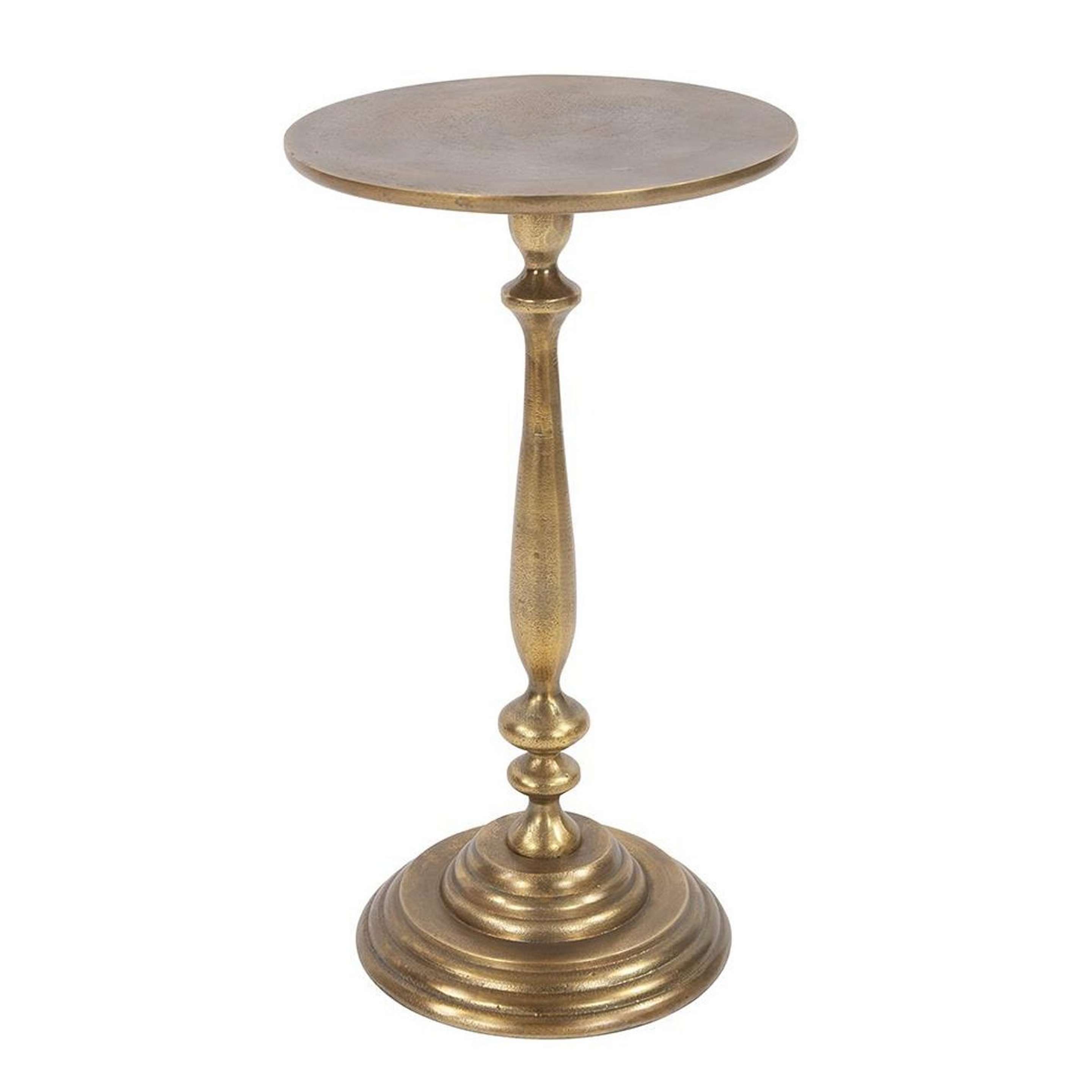 A Aysha End Table with Aged Brass color