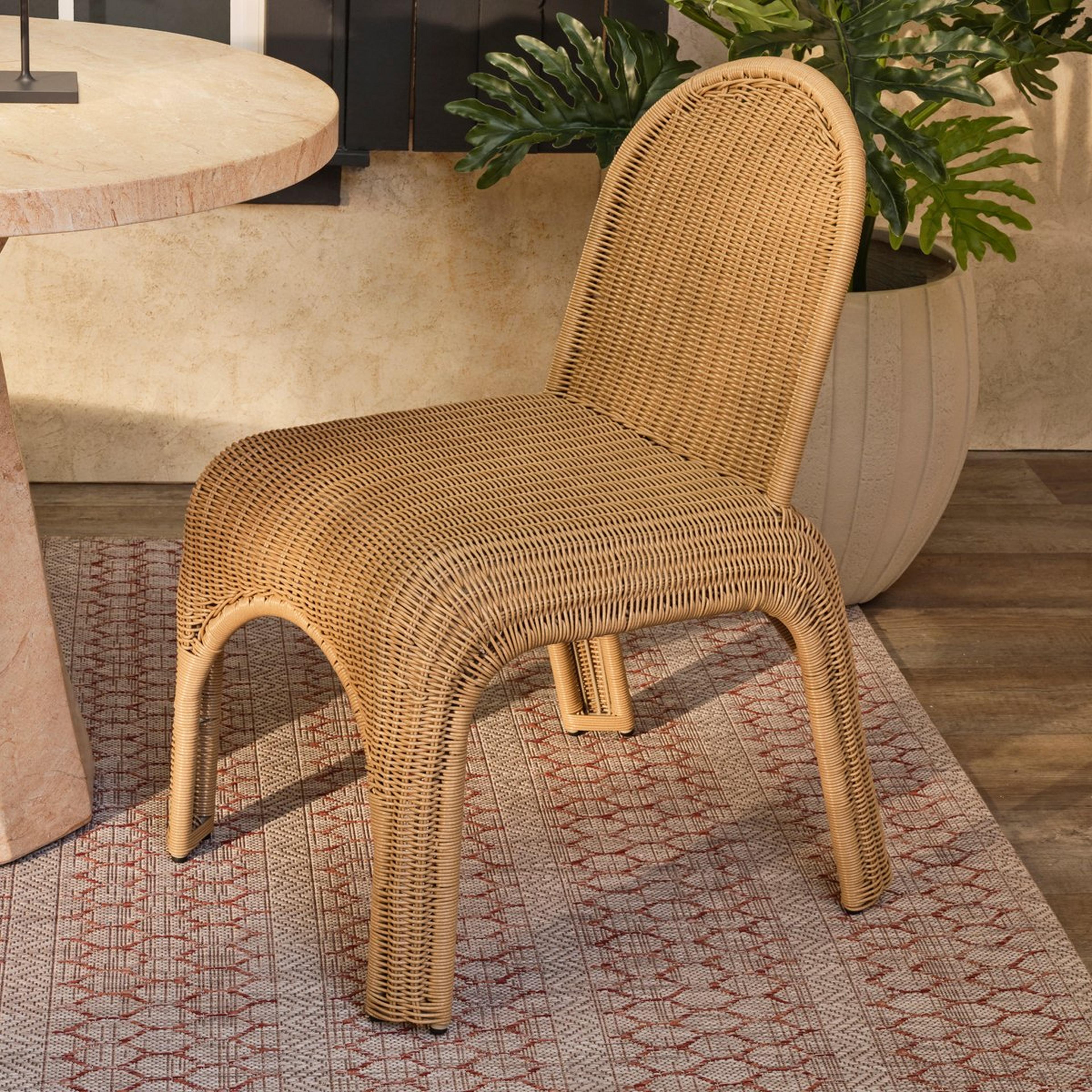 A Rudy Outdoor Dining Chairs - Set of 2 with Natural color