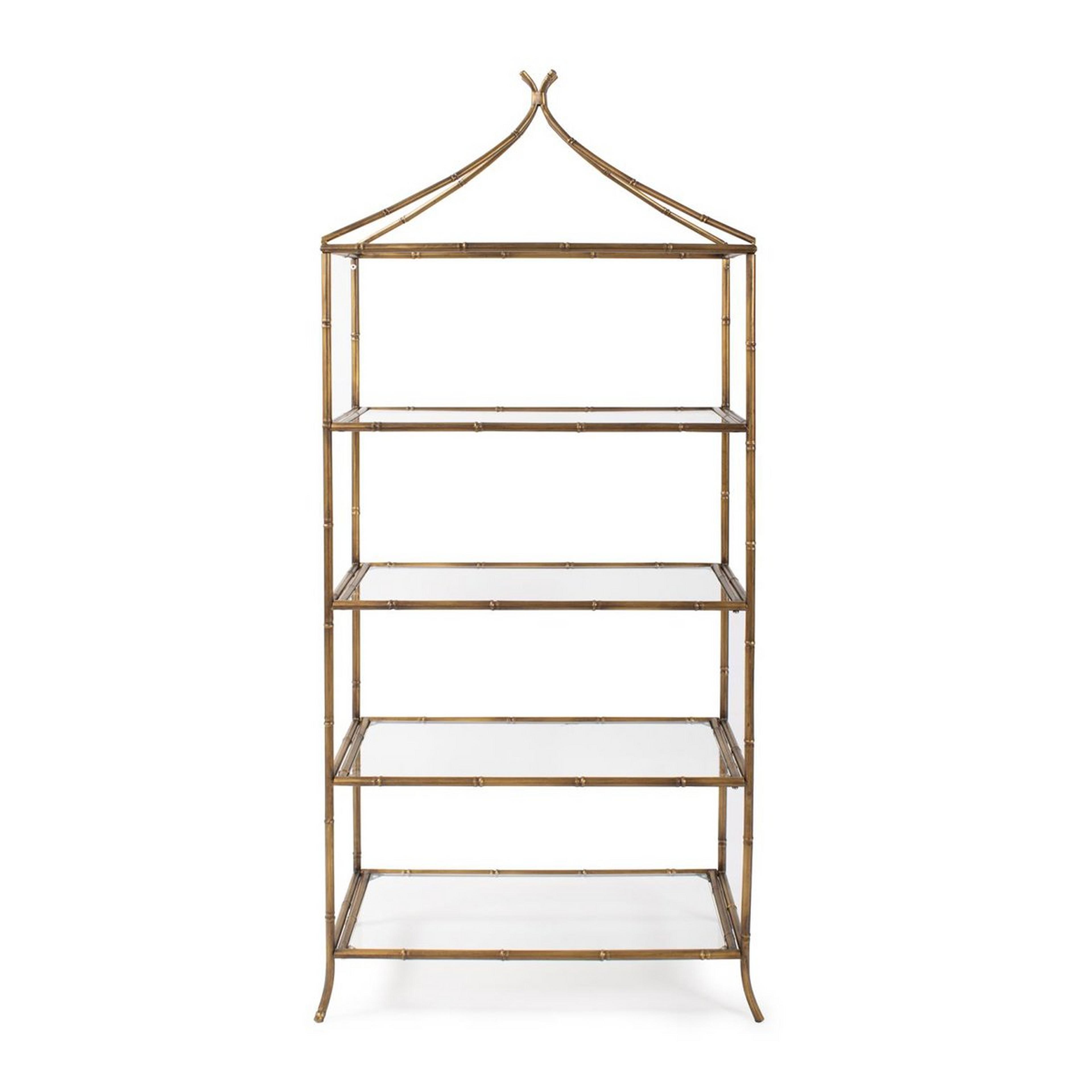 A Toliara Etagere - Large with Antique Gold color