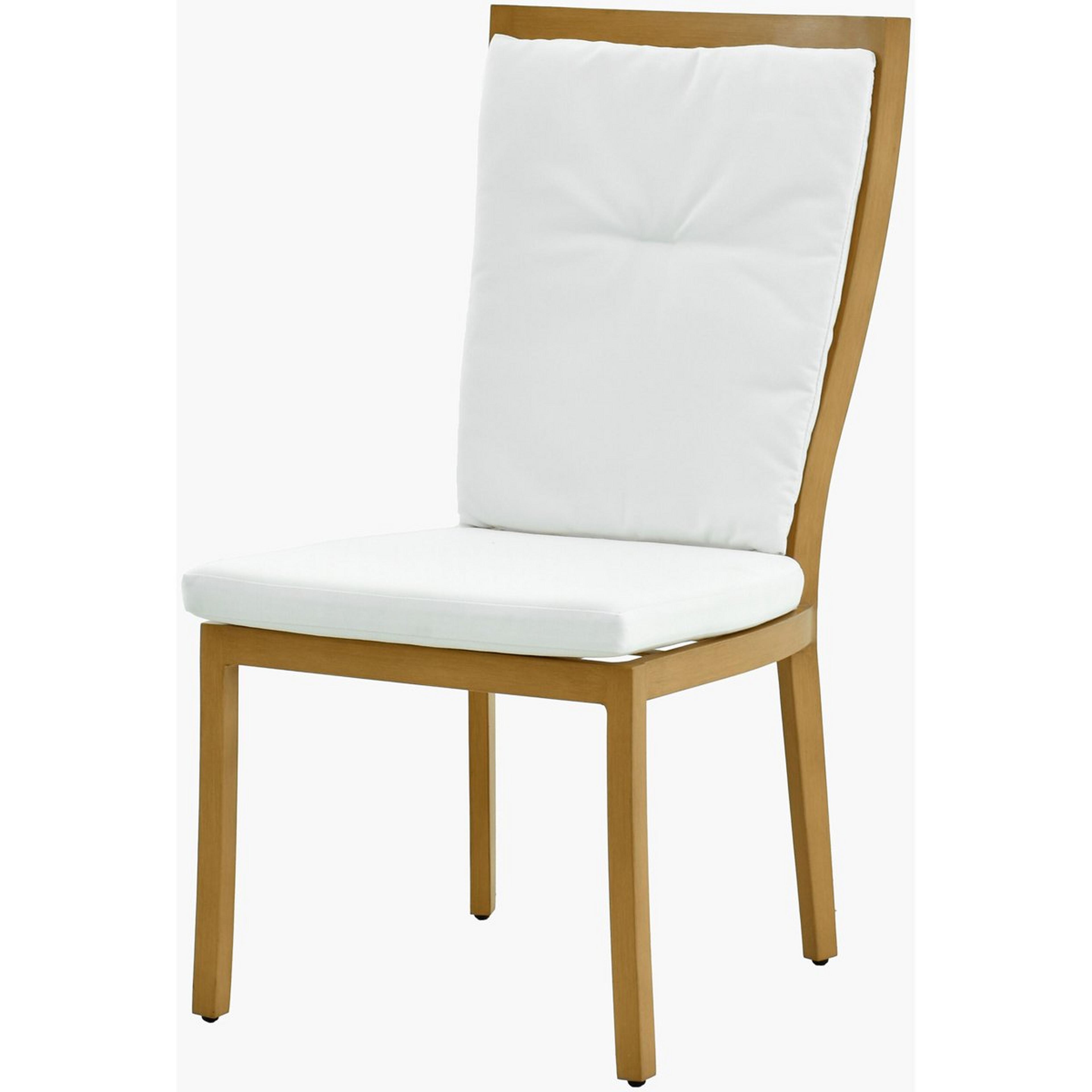 A Colington Outdoor Dining Chair - Set of 2 with Hand-Painted Natural Tones / White color