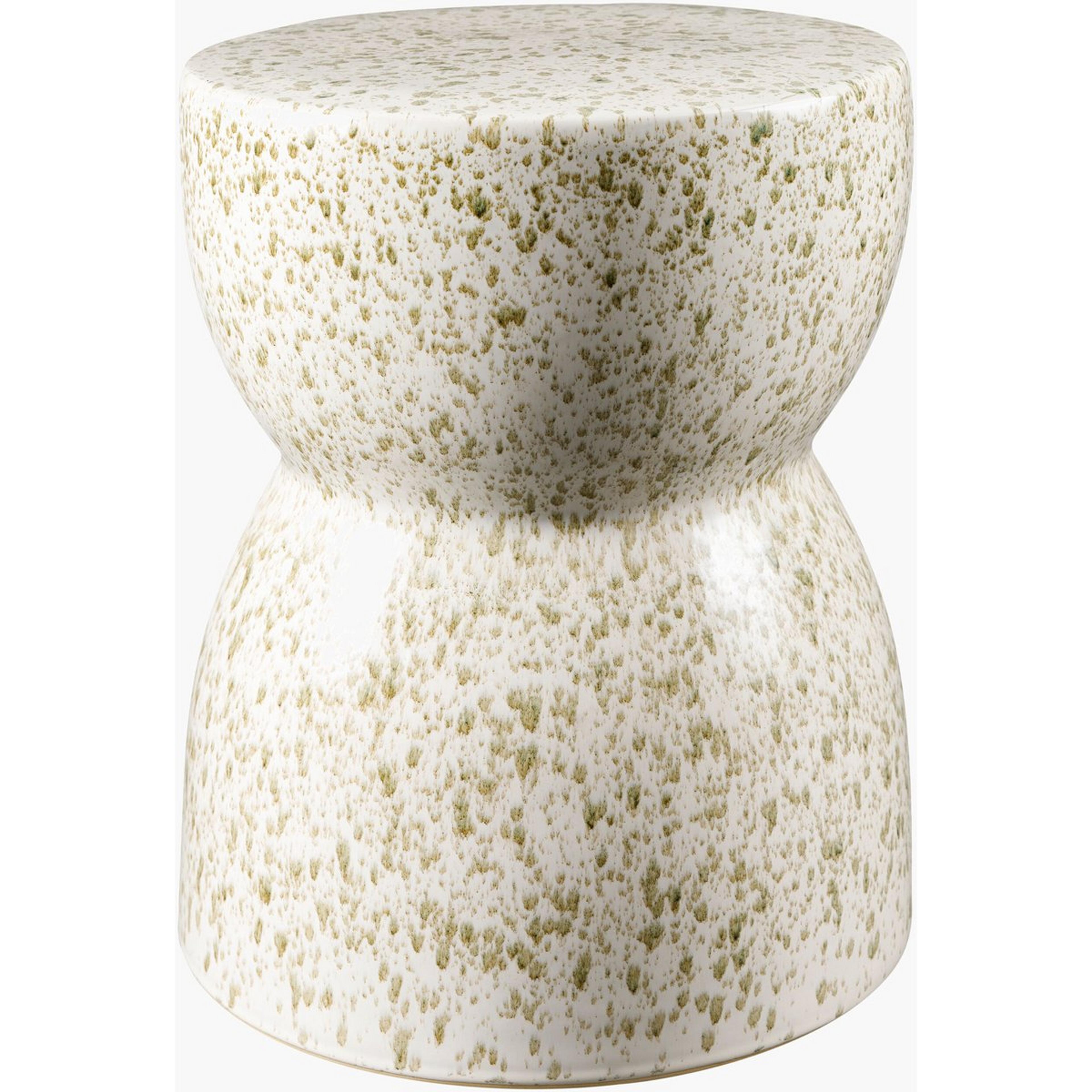 A Riddhi Garden Stool with White / Green color
