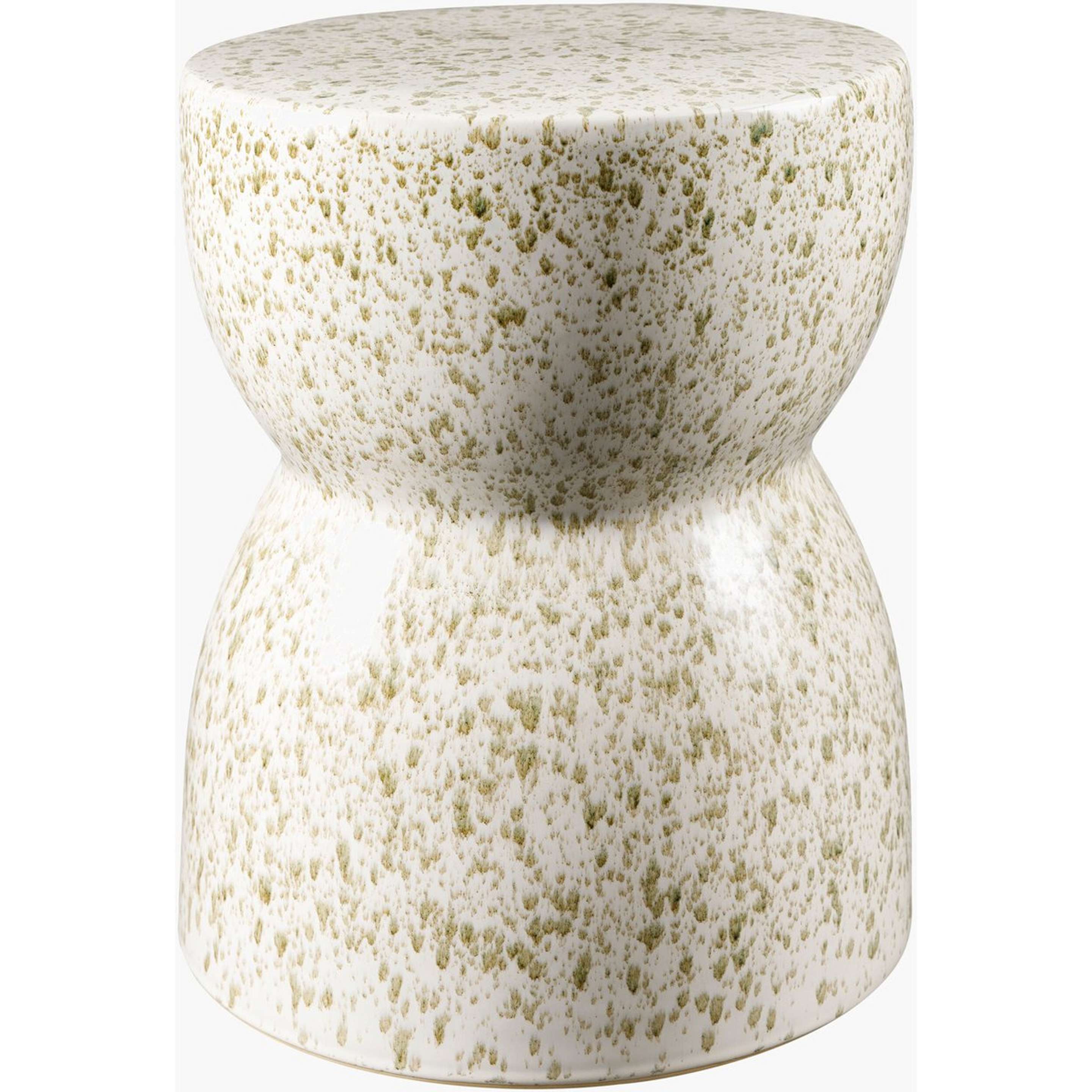 A Riddhi Garden Stool with White / Green color