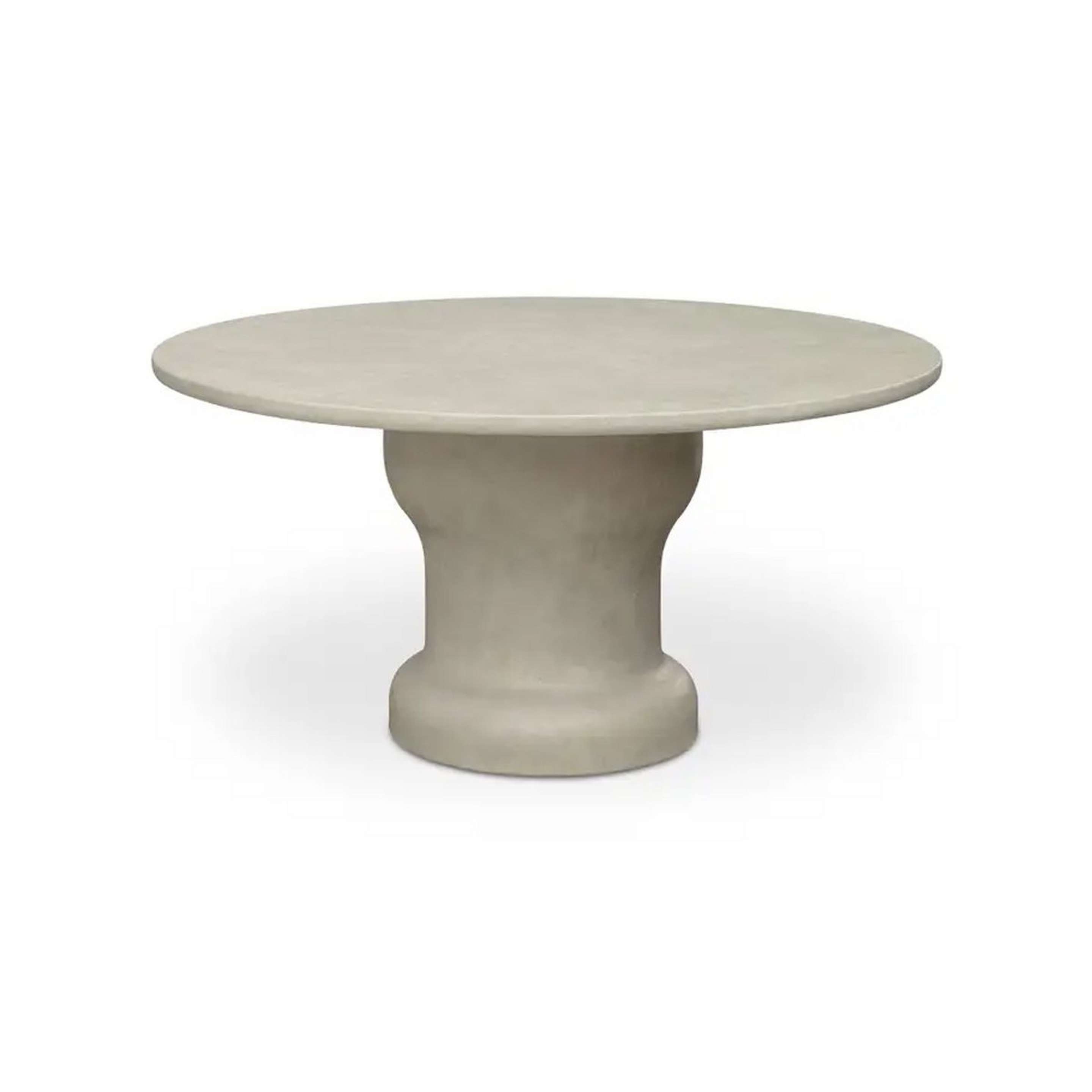 A Font Outdoor Dining Table with Cream color