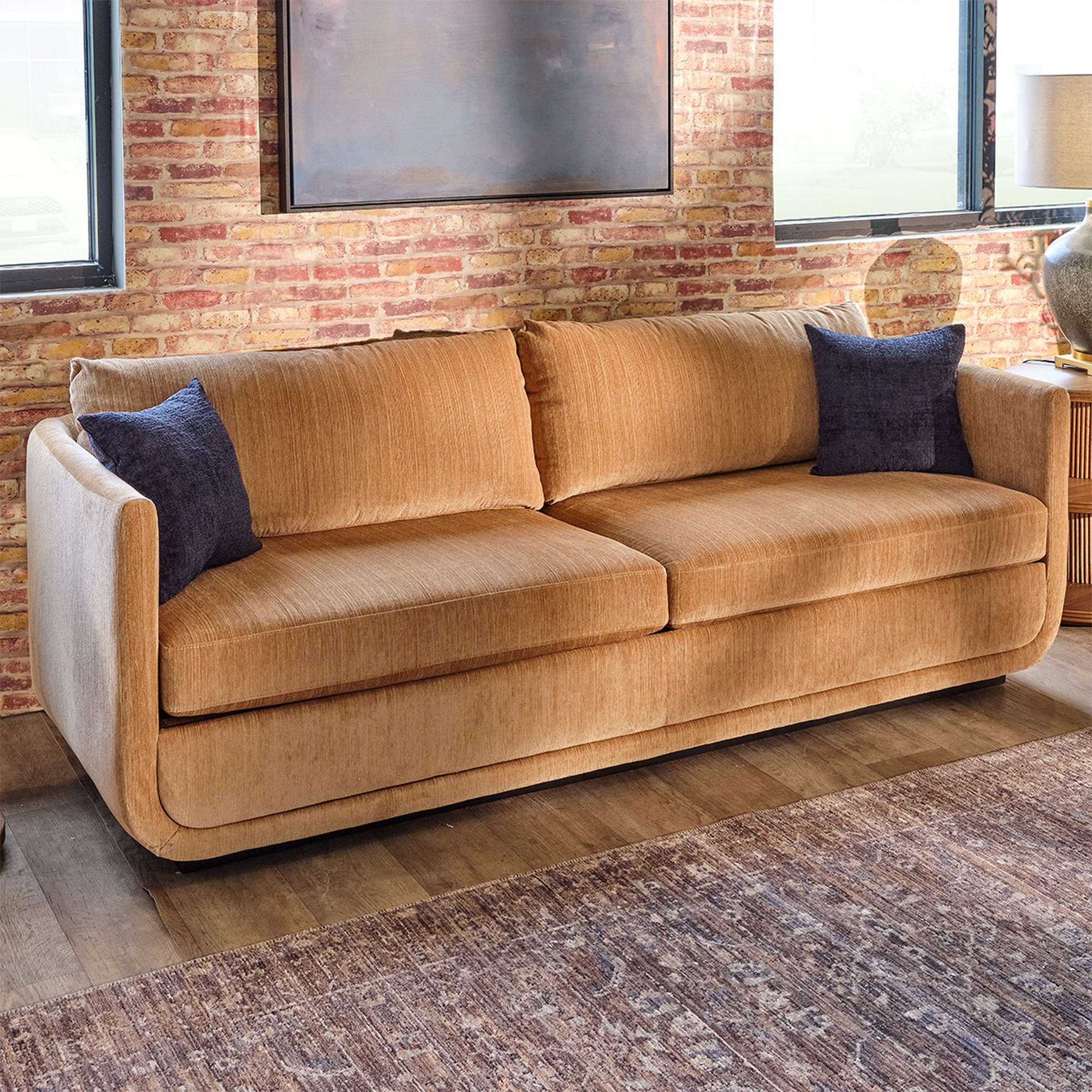 A Saigon Sofa with Ginger color