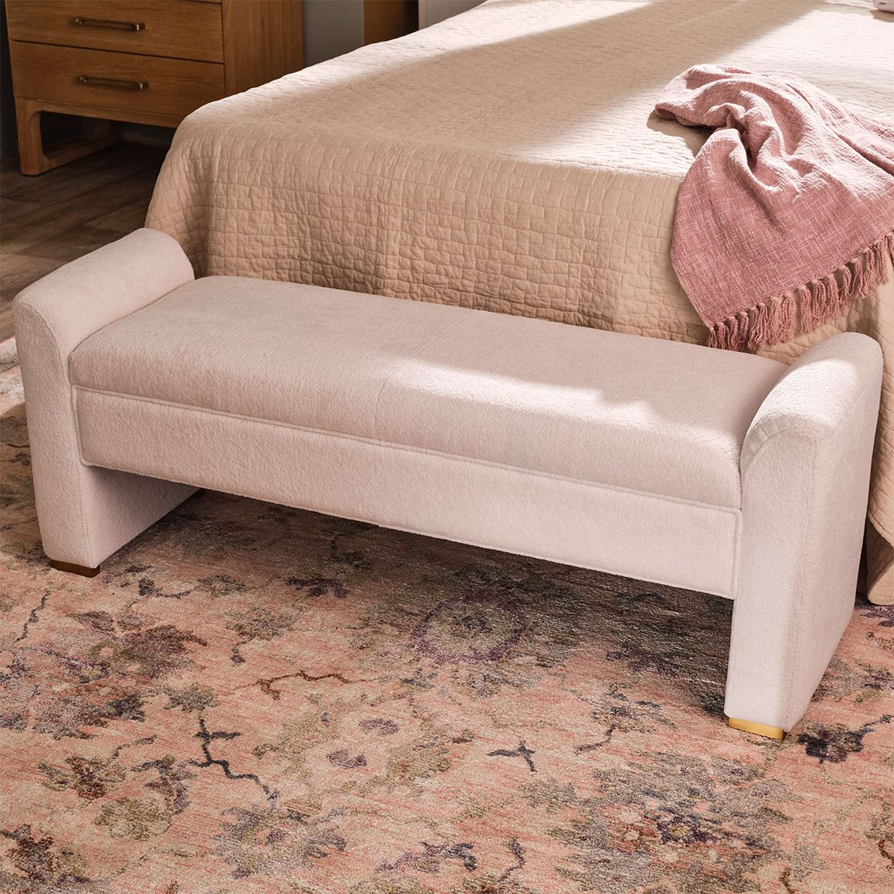 A Hamilton Bench with Ivory color