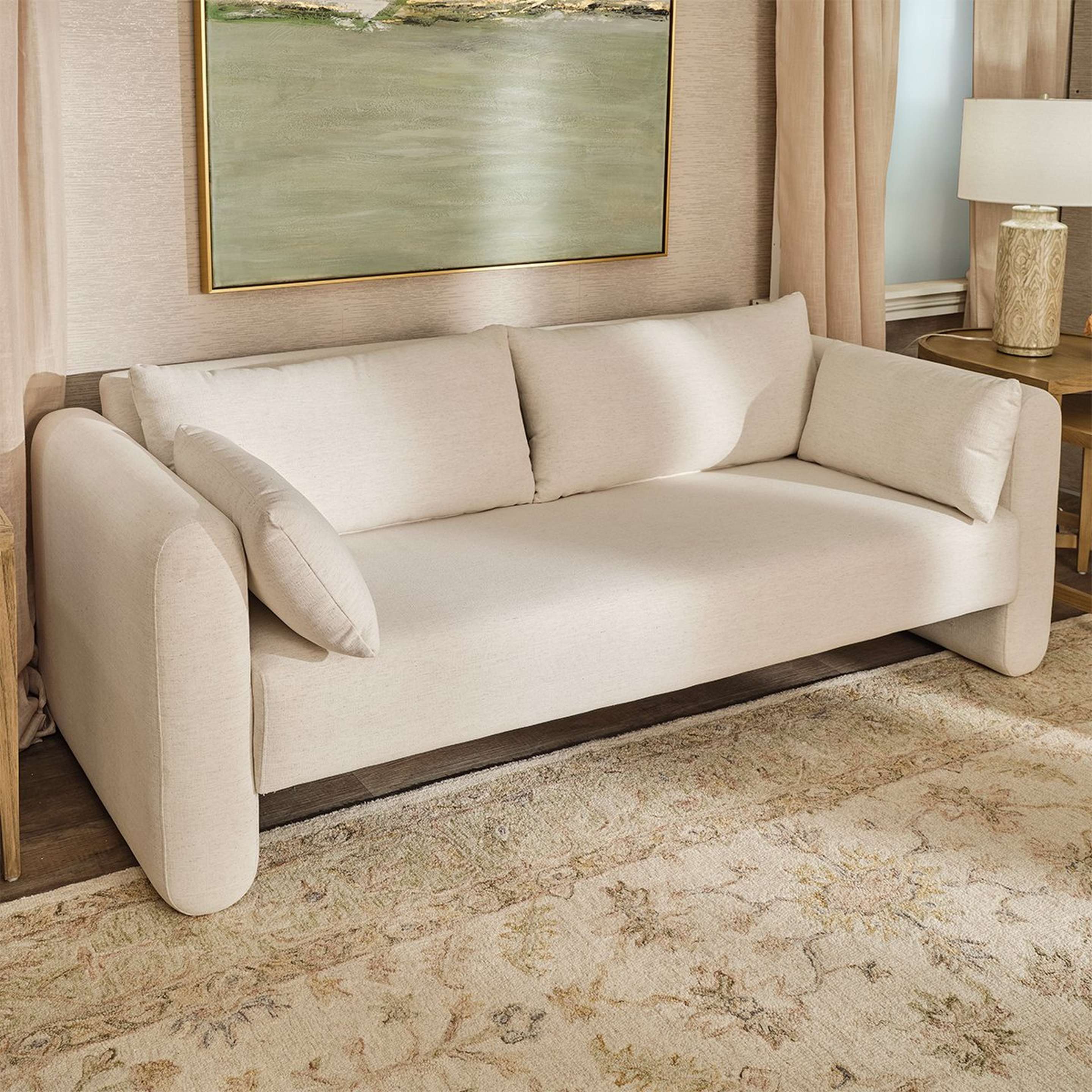 A Burnett Sofa with Oat color